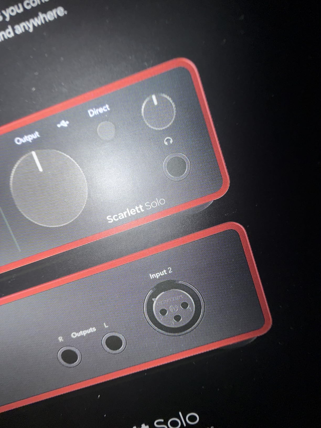 Focusrite Scarlett Solo 4th Gen USB-C Audio Interface | 1 XLR Mic Preamp, 1 Hi-Z Instrument Input, 24-Bit/192kHz, 120dB Dynamic Range, Air Modes, PC/Mac/iPad Compatible customer photo 2
