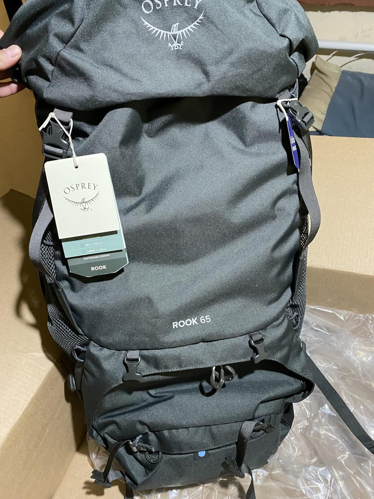Osprey Rook 65L Men's Backpacking Backpack, Gray OS customer photo 1