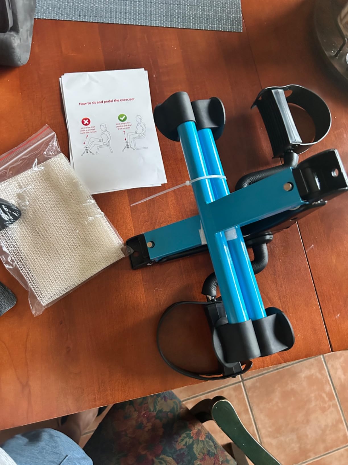 Pedal Exerciser Mini Stationary Cycle with Adjustable Resistance, Under Desk Bike for Home Exercise Equipment, Lightweight and Compact customer photo 2