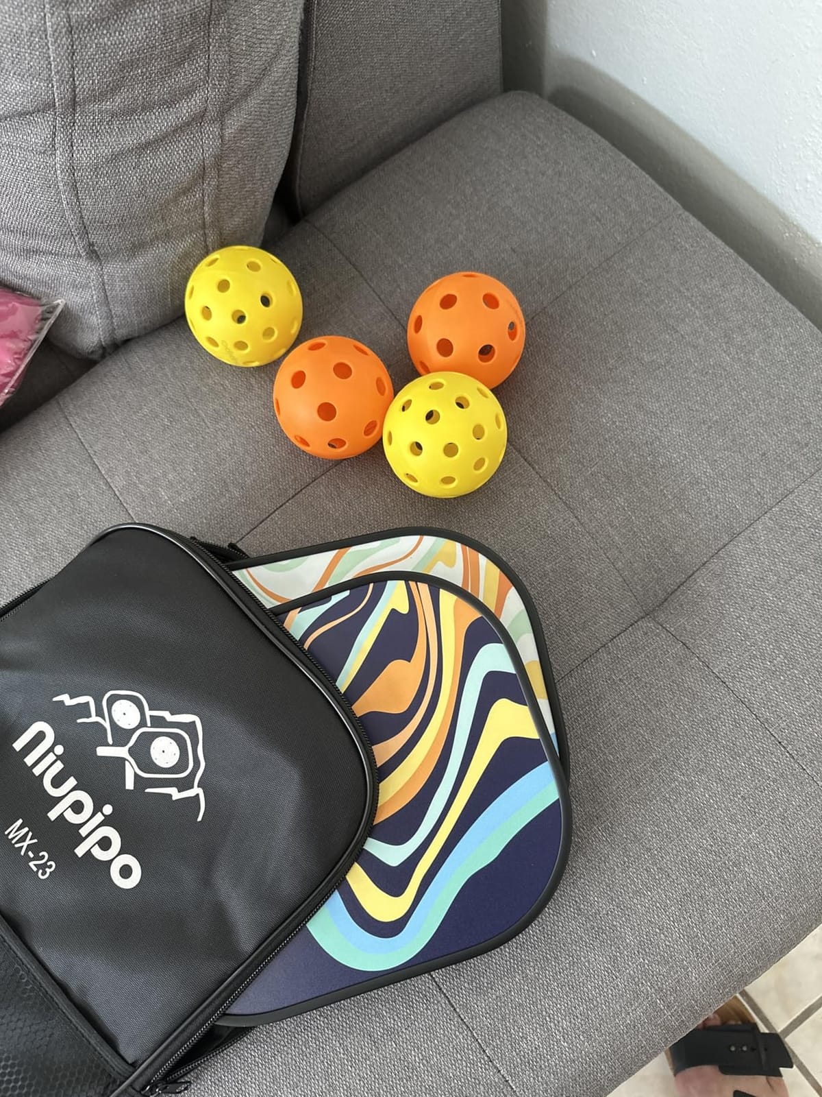niupipo Pickleball Paddles Set of 2 or 4, USAPA Approved Fiberglass Pickleball Paddle Set with Balls and Bag, Polypropylene Honeycomb Core, Lightweight Pickleball Paddles for Beginners Men Women customer photo 1