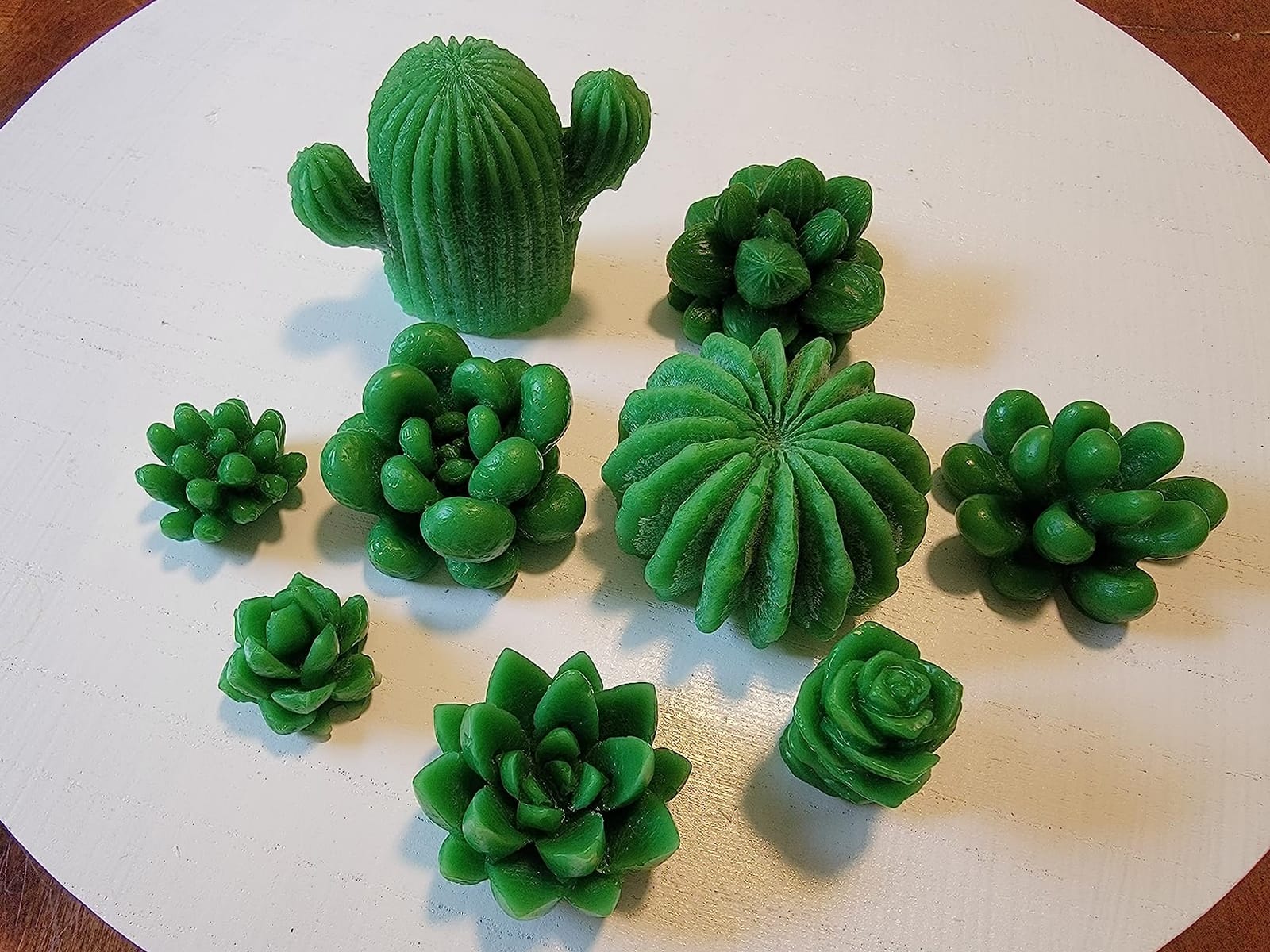 Navani 9 Pack Succulent Silicone Mold,Flower Resin Mold,Silicone Candle Molds.3D Cacti Candle Mold Silicone for Scented Candles Soaps Making, Wax, Resin Casting,Soap Cake Dessert Mousse Mold (A) customer photo 1