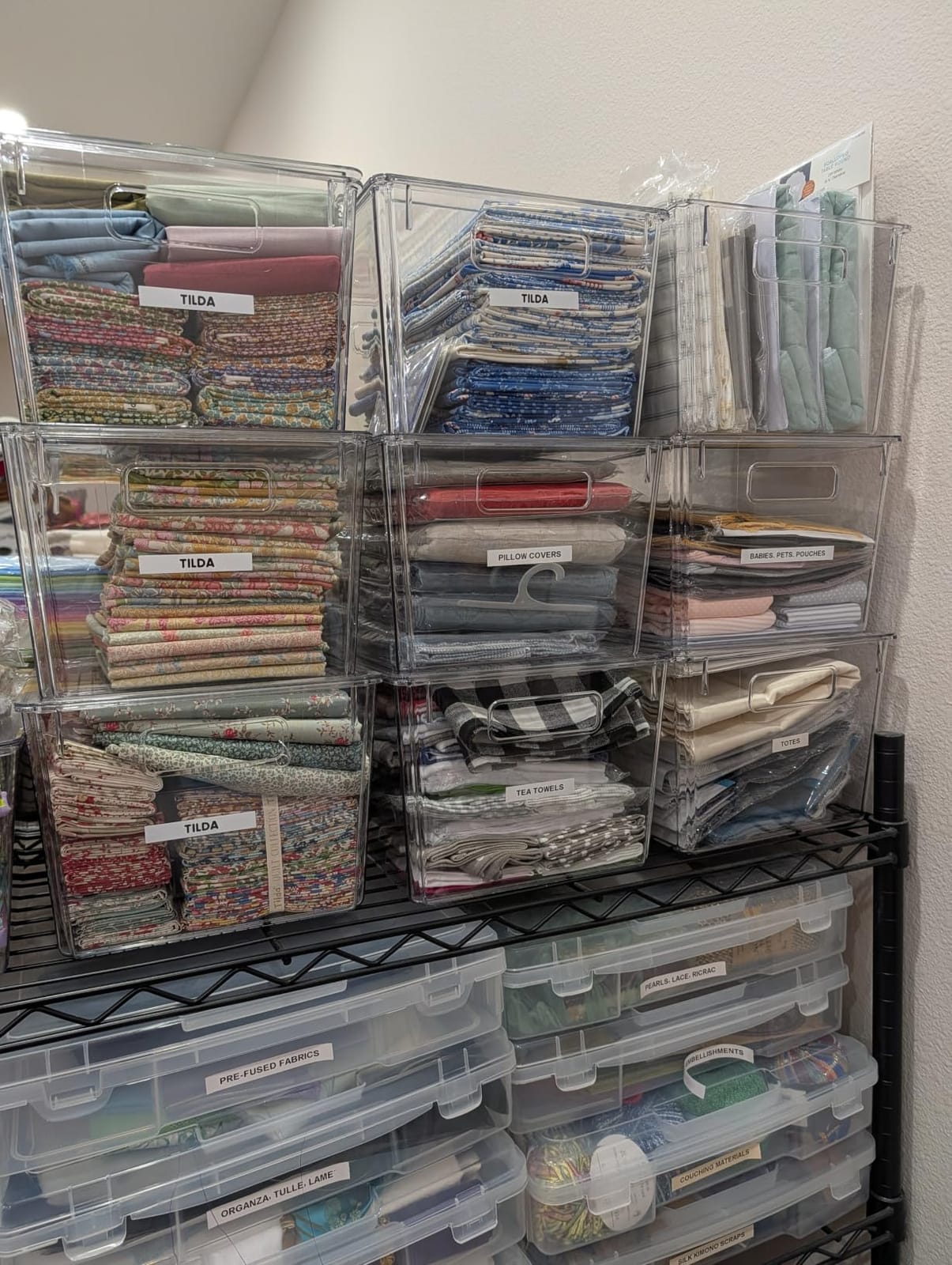 Vtopmart 6 Pack Clear Stackable Storage Bins with Lids and Handles, Medium customer photo 1