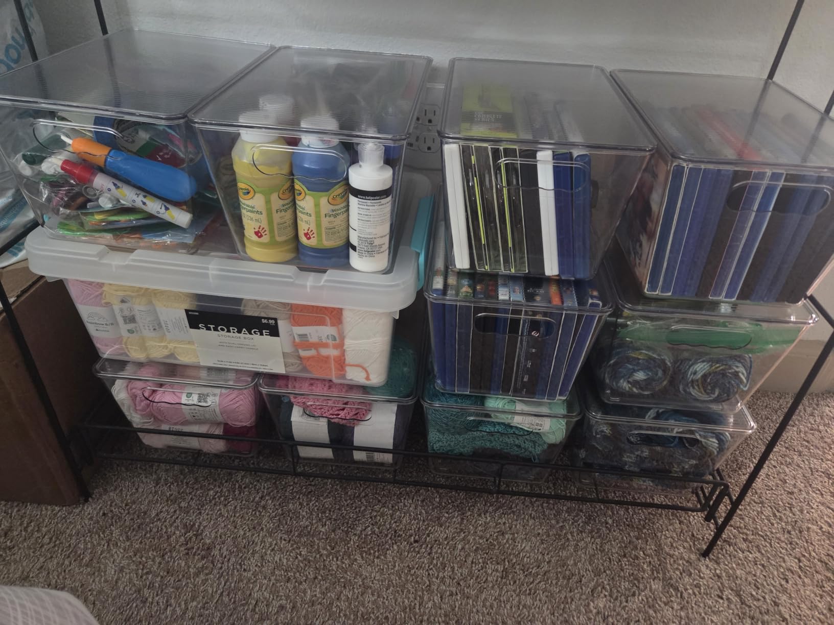 Vtopmart 6 Pack Clear Stackable Storage Bins with Lids and Handles, Medium customer photo 2