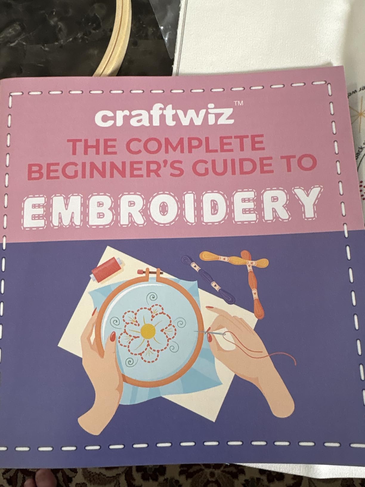 Craftwiz 4-Piece Starter Embroidery Kit for Beginners and Expert with Simple Patterns, Learn 29 Stitches with Hand Embroidery Kit customer photo 1