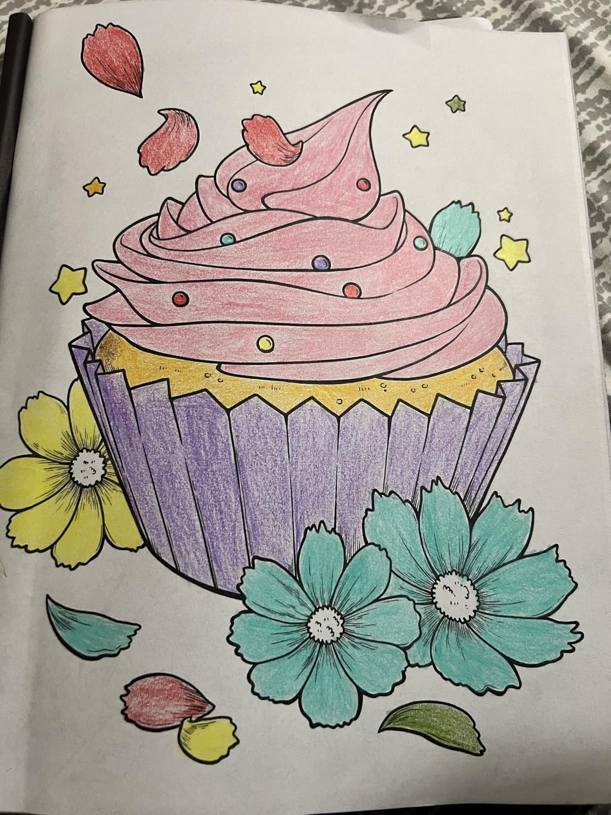Stress Relief: Adult Coloring Book with Animals, Landscape, Flowers, Patterns, Mushroom And Many More For Relaxation customer photo 2