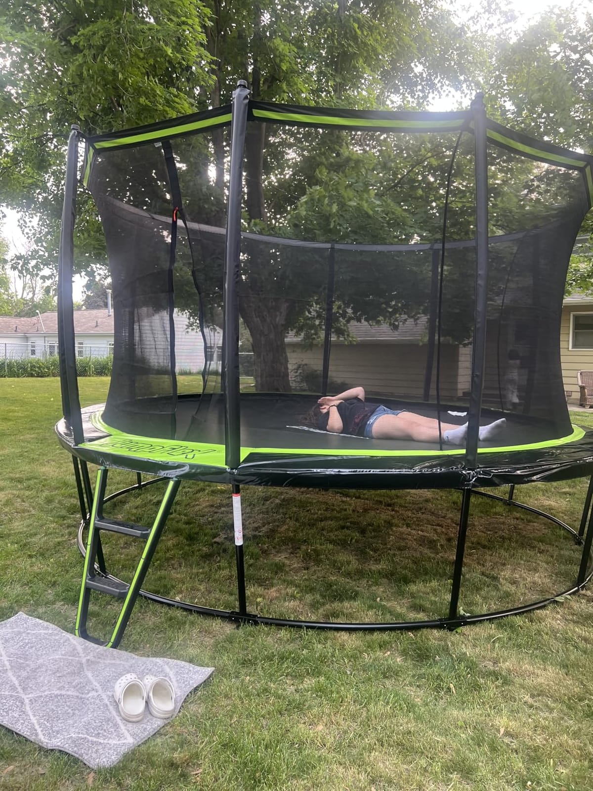 Jumpflex Hero Trampoline, Outdoor 10 FT, 12 FT, 14 FT, 15 FT Round Bouncer with Safety Net, Optional Accessories, Ladder customer photo 2