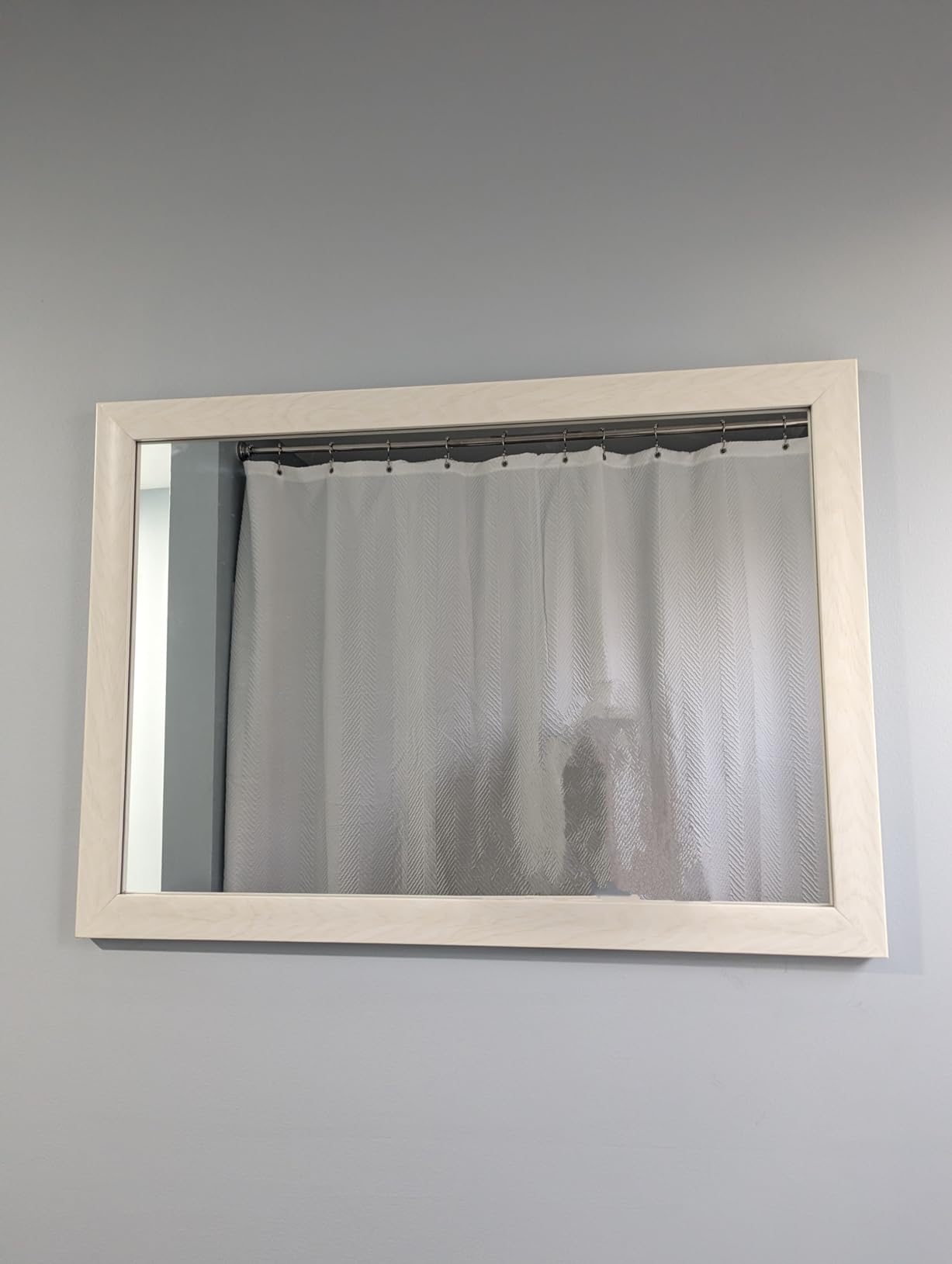 Ruomeng Wall Mirror Rectangle Decorative Mirror 12x16 Inch, Black customer photo 2
