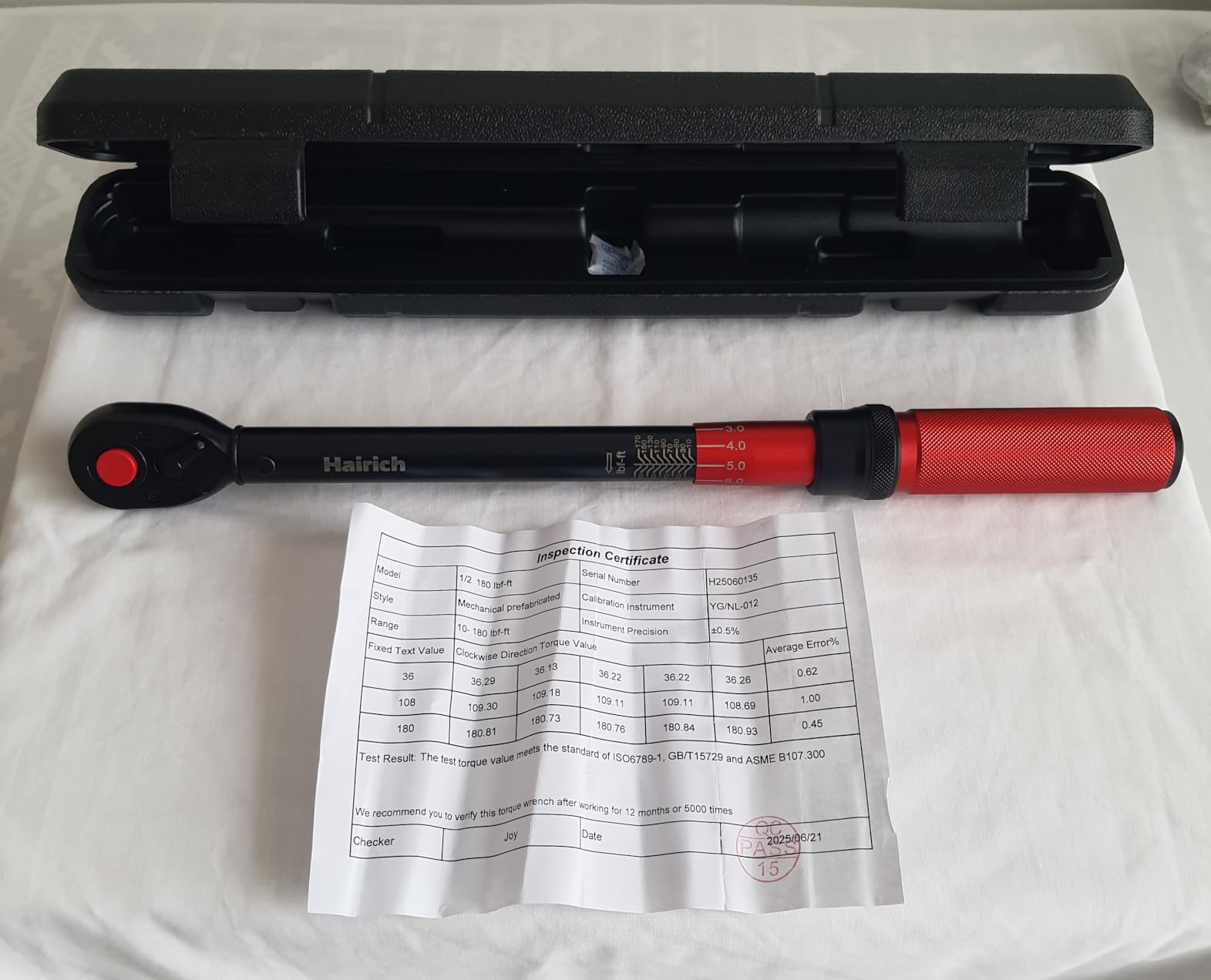 Hairich torque wrench 1/2, 10-170ft.lb/13.6-230Nm, ±3% HIGH PRECISION customer photo 2