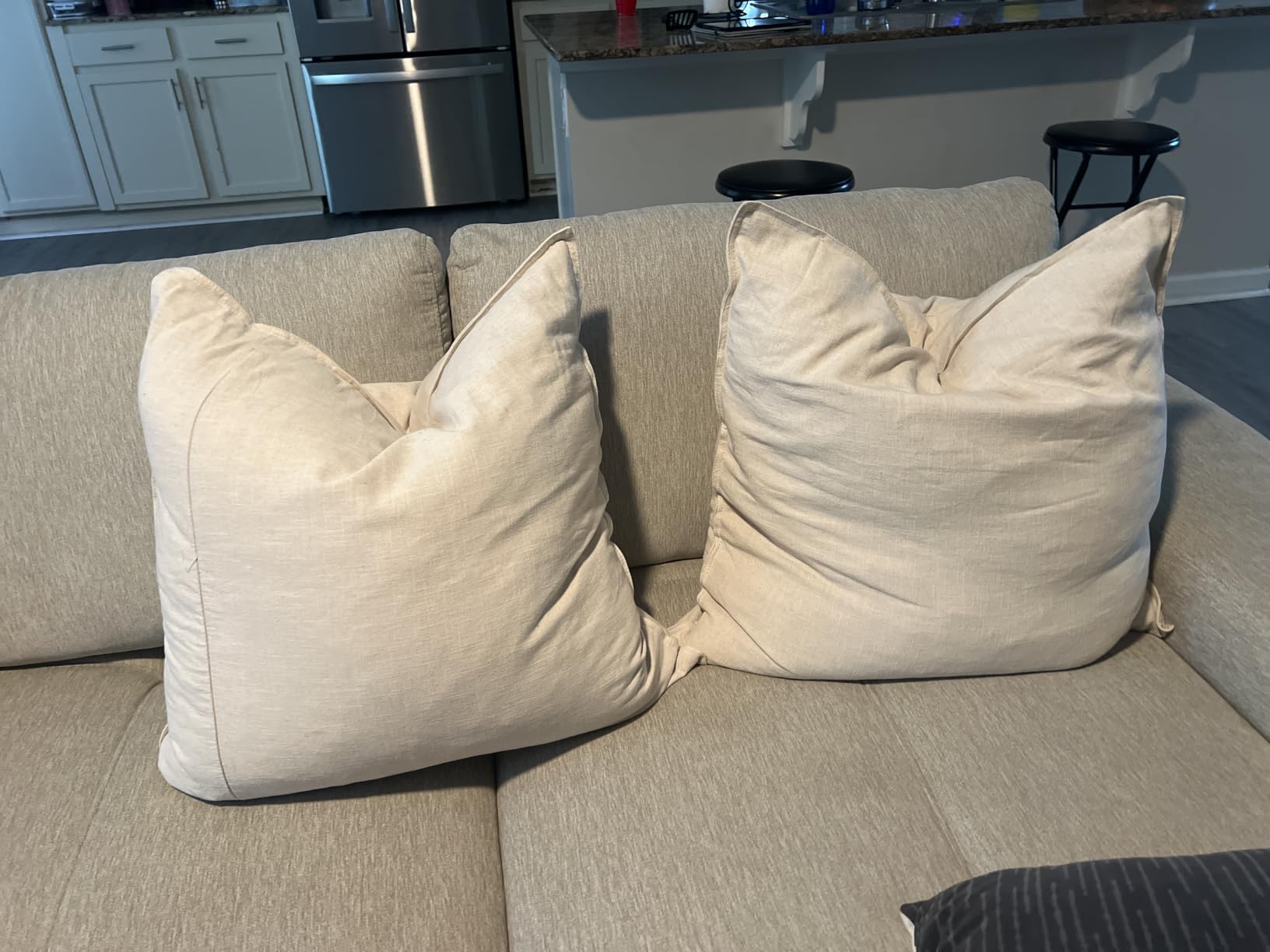 MIULEE 26x26 Euro Pillow Inserts, Set of 2 Feather Down Throw Pillows customer photo 2