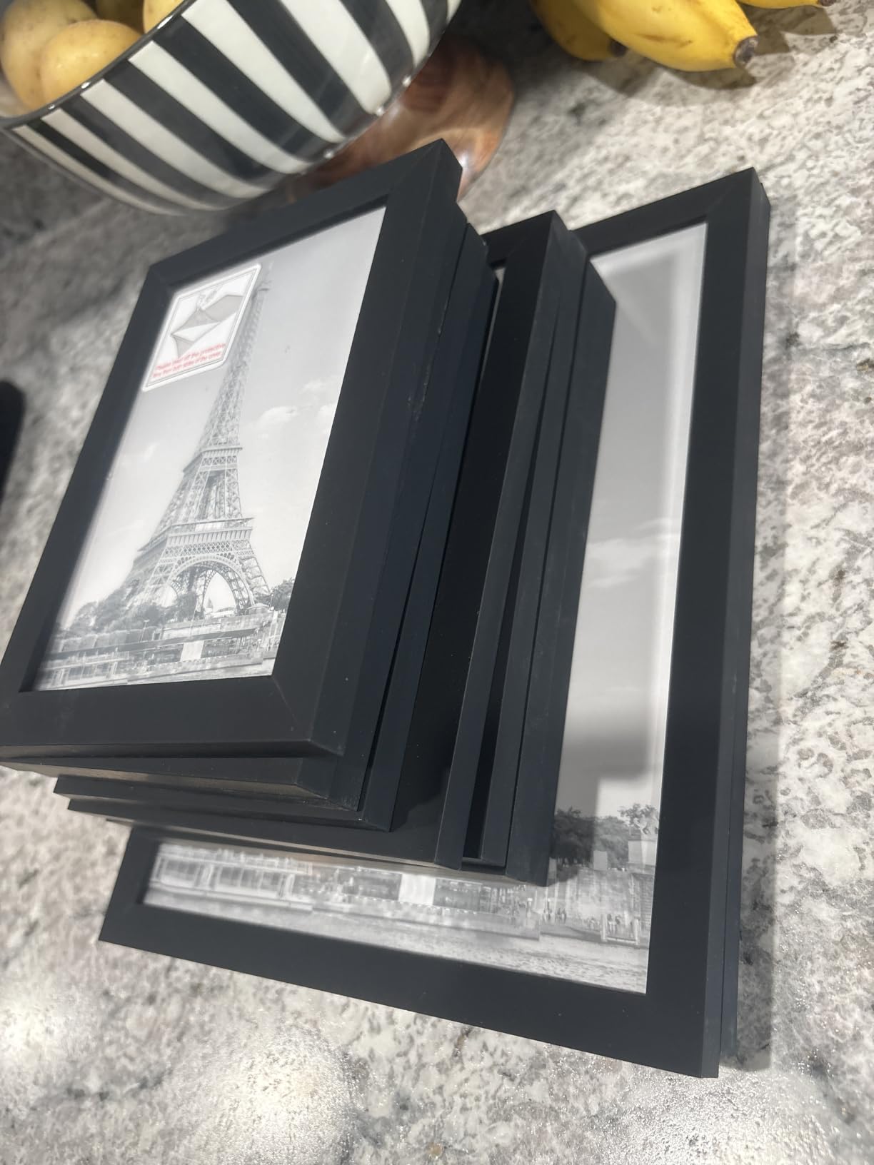 upsimples Picture Frames Set of 10, Including 8x10, 5x7, 4x6 Black Frame customer photo 1