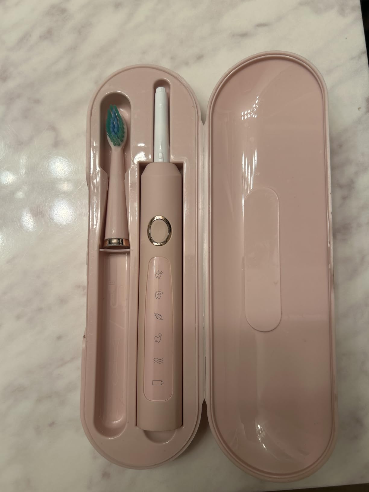 Rtauys M5 Sonic Electric Toothbrush for Adults and Kids - Rechargeable Electric Toothbrush Kids Ages 12+ and Adults with 8 Brush Heads & Travel Case, 120 Days Battery Life - Pink customer photo 1