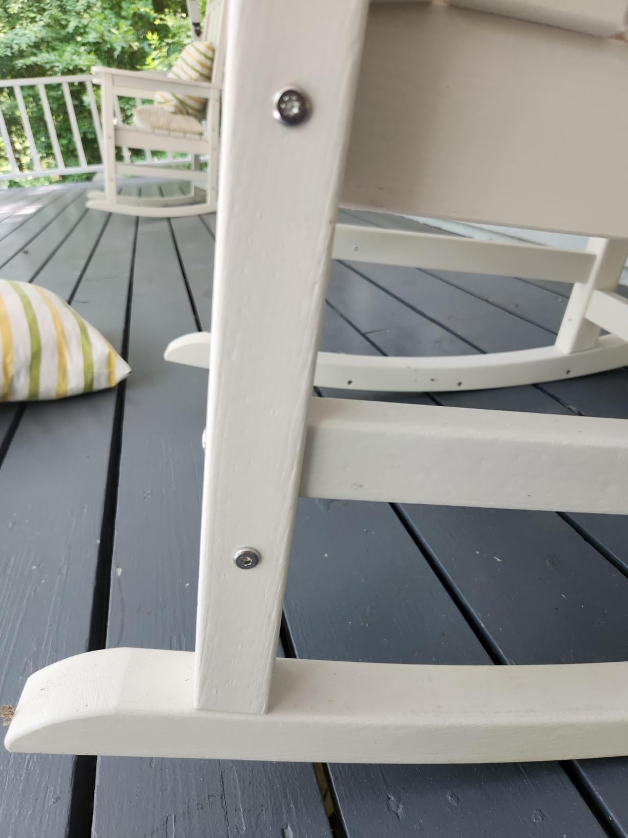 KINGYES Oversized Outdoor Rocking Chair Set of 2, HDPE Patio Rockers, Black customer photo 1