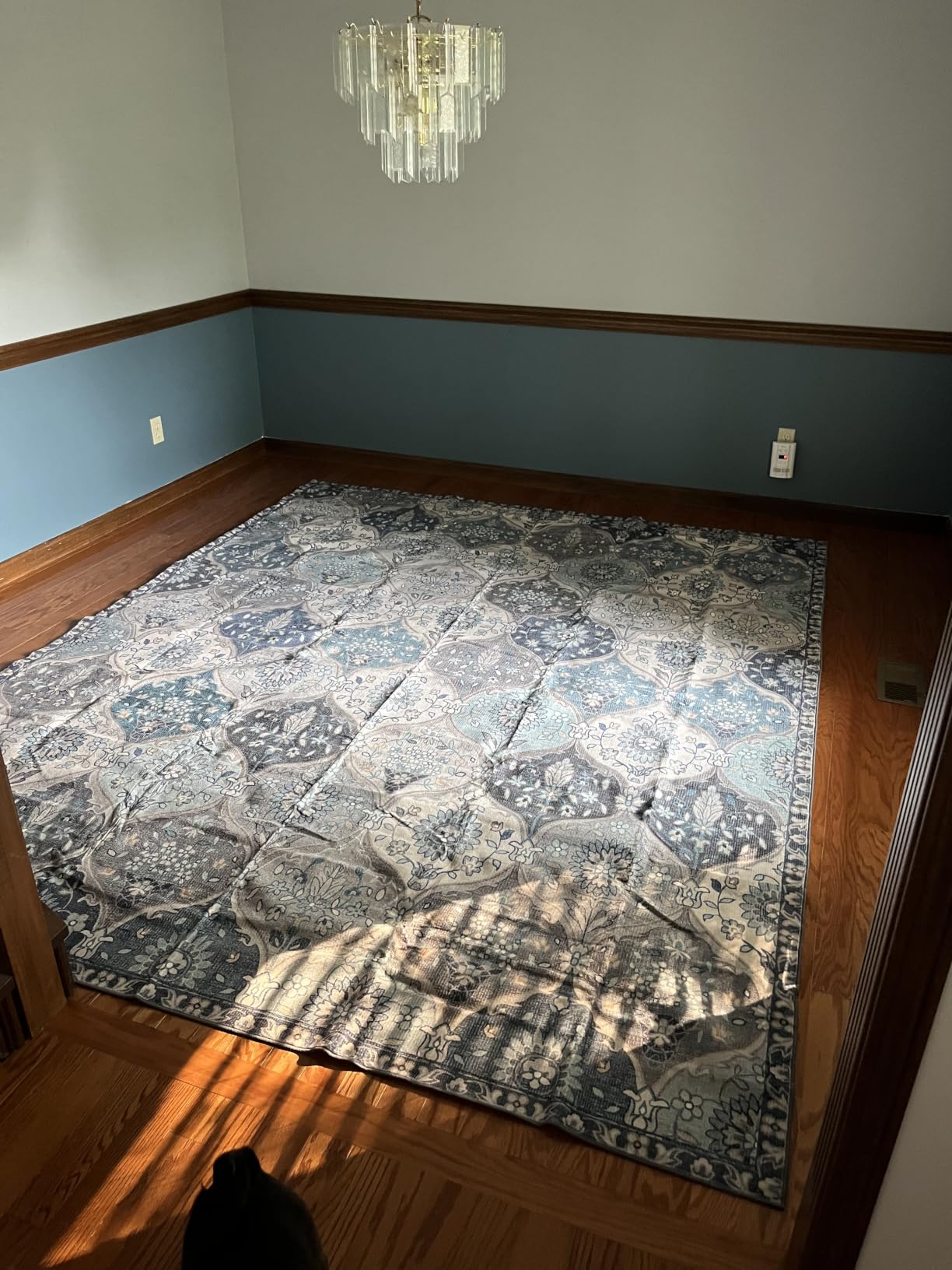 Lahome Moroccan Washable Rugs 8x10, 8x10 Rugs for Living Room Bedroom | Non Slip Low Pile Distressed Stain Resistant Rug for Kids Pets High Traffic Areas Elise, Burnt Orange customer photo 2