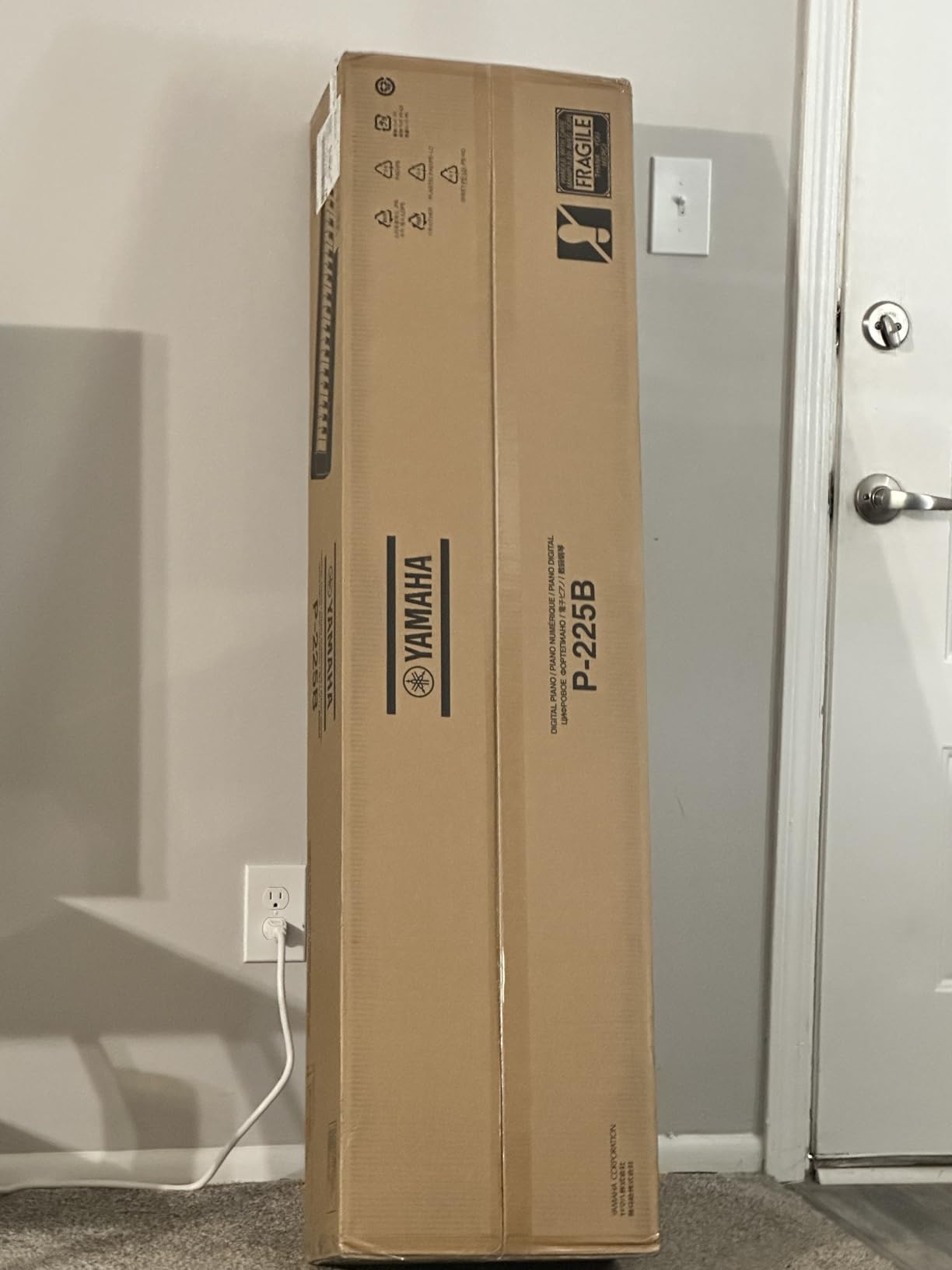 Yamaha P225 88-Key Digital Piano with Weighted Keys, Portable Design, Keyboard, Music Rest, Sustain Foot Switch, and Built-In Speakers, White (P225WH) customer photo 2