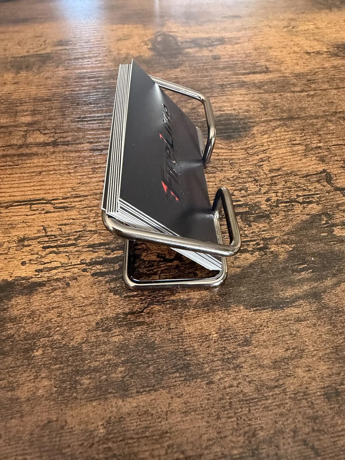 Business Card Holder for Desk, Cute Metal Card Organizers customer photo 2