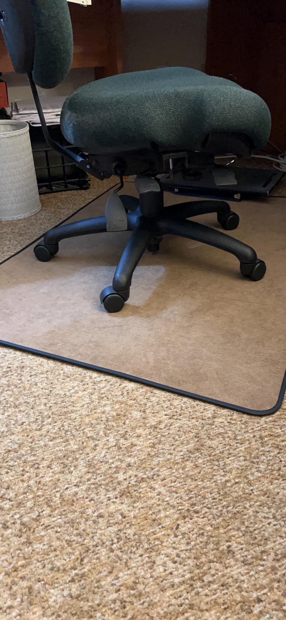 Heavy Duty Office Chair Mat for Carpet and Hardwood Floor Bohemian Desk Chair Mat Rug 36'' x 48'' Corduroy Surface Floor mats for Office Home customer photo 1