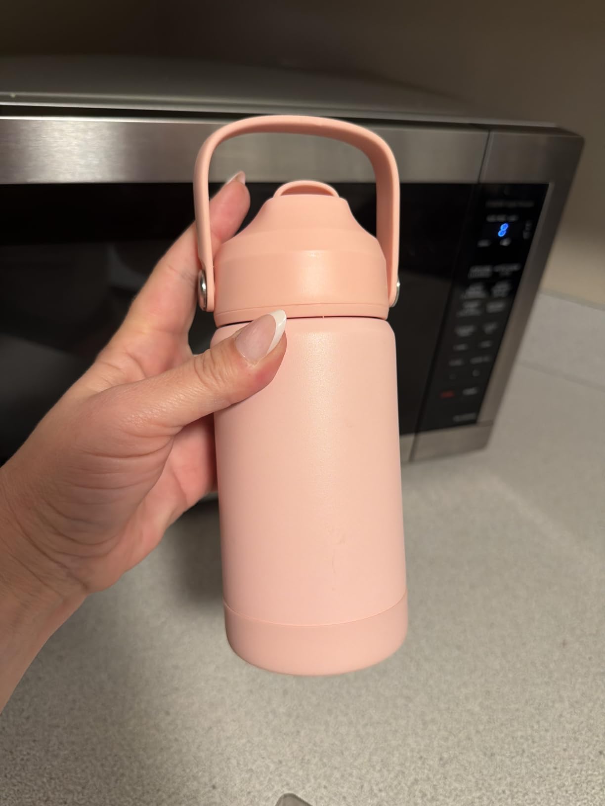 Kerilyn 12oz Kids Water Bottle, Stainless Steel Insulated Water Bottle, Toddler Cup with Straws Leak-Proof, Kids Water Bottles for School Boys Girls, BPA Free, Blue customer photo 2