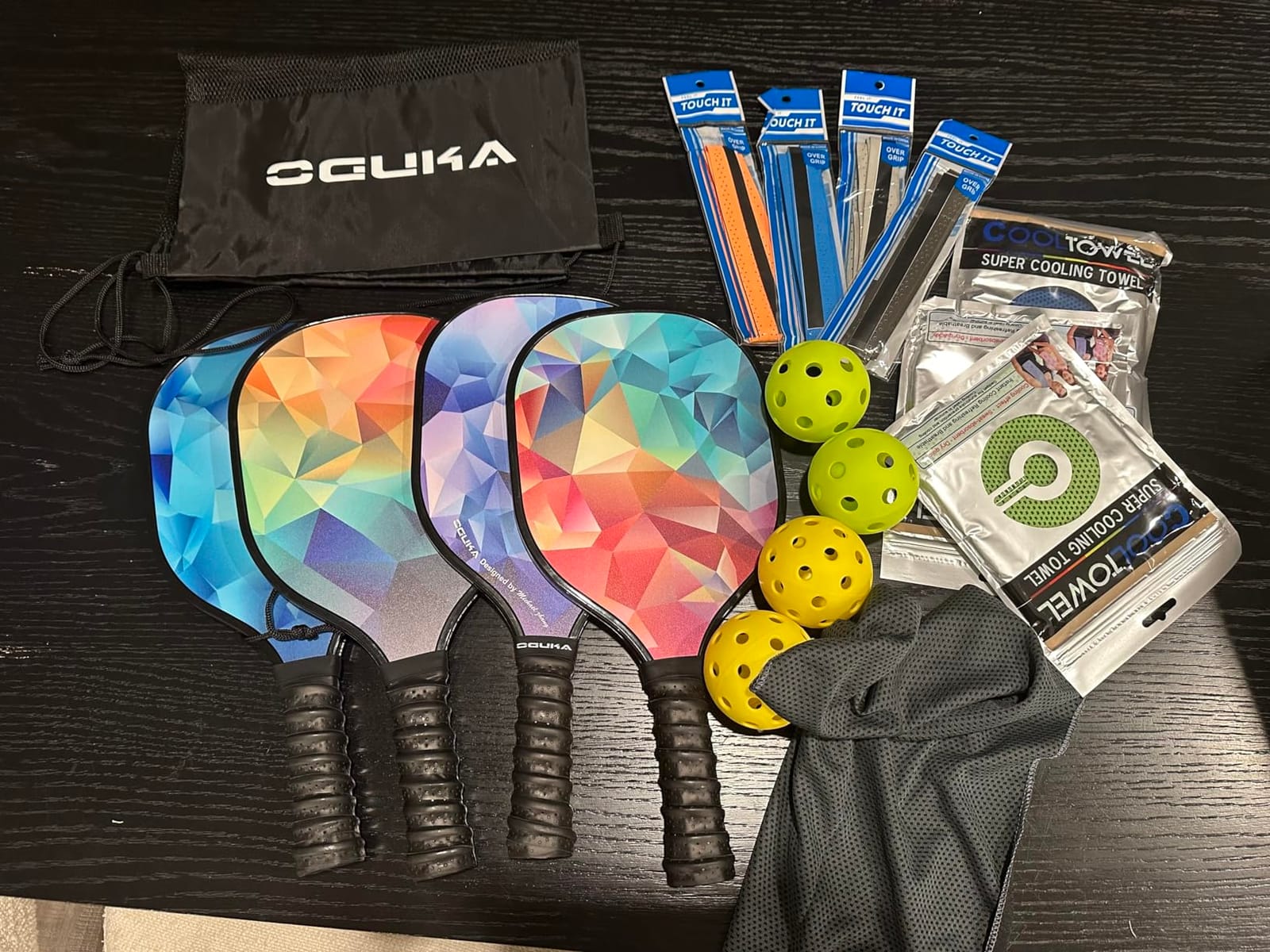 Pickleball Paddles, Lightweight Pickleball Paddles Set of 4, 4 Pickleball Balls, 4 Cooling Towels& Bag, Premium Pickleball Rackets for Beginners & Pros customer photo 2