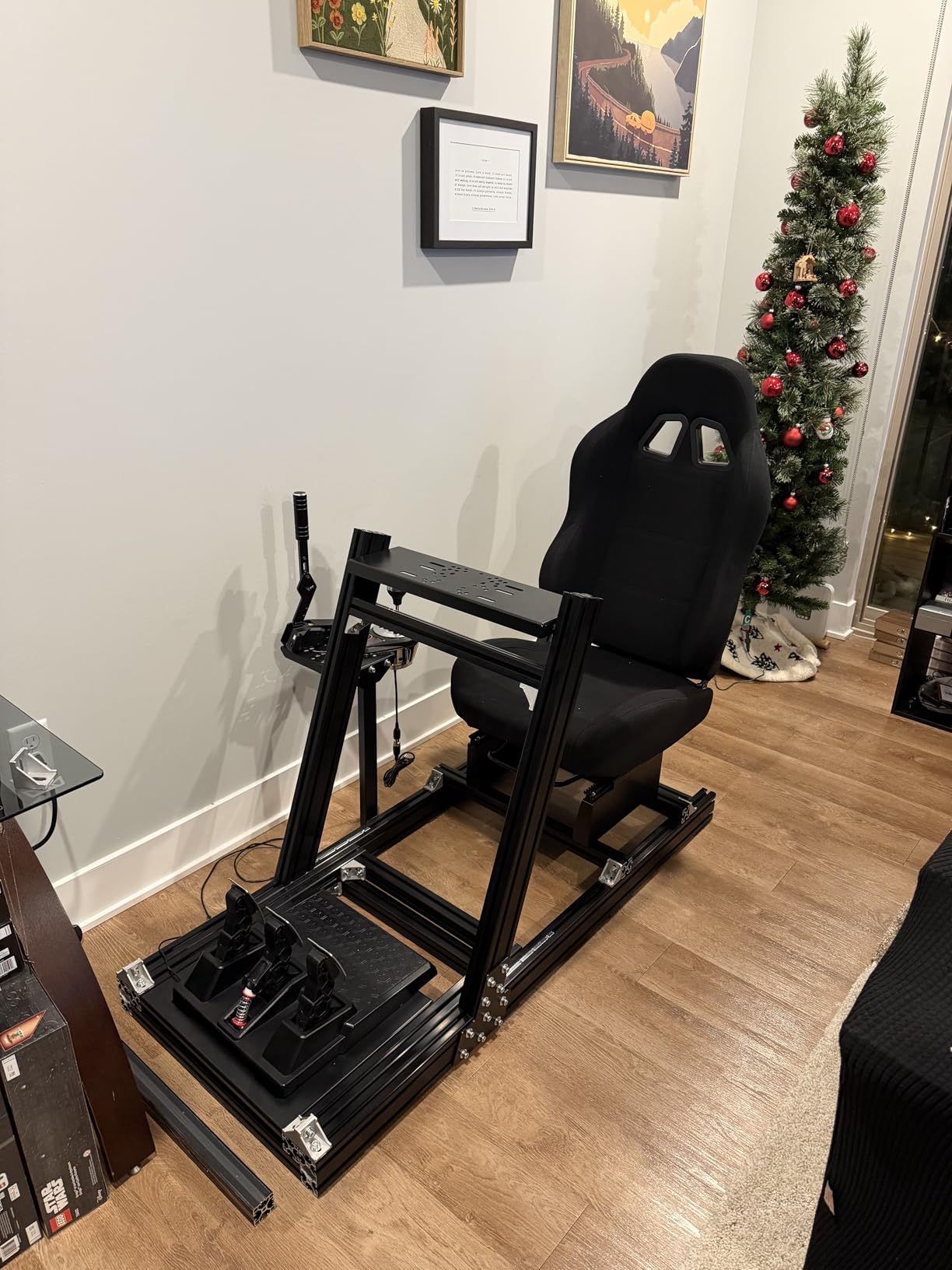 Marada 8040 Aluminum Profile Pro Racing Simulator Cockpit with Black Seat customer photo 2