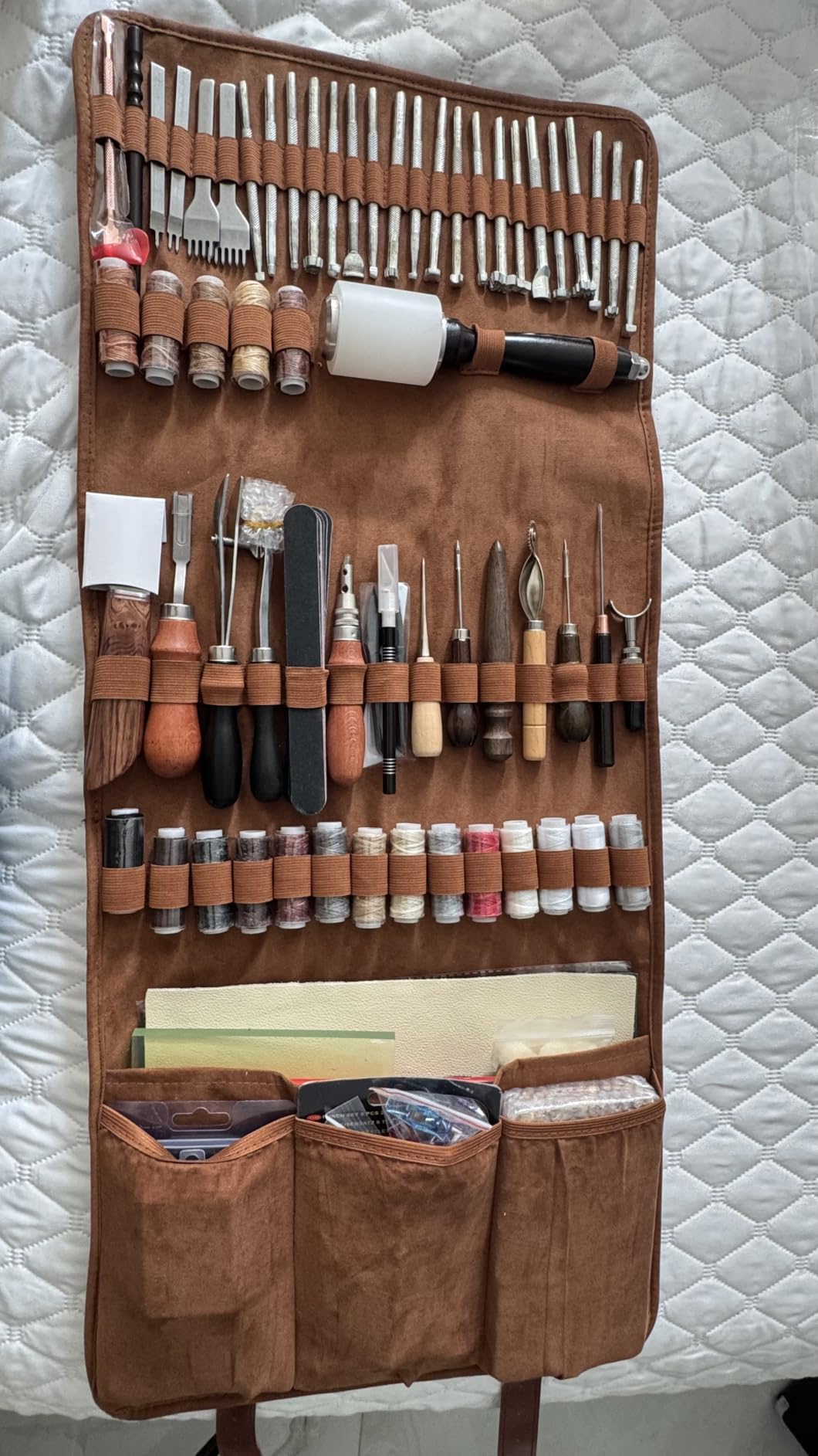 TLKKUE Leather Tooling Kit Leather Craft Tools Leatherworking Kit customer photo 1