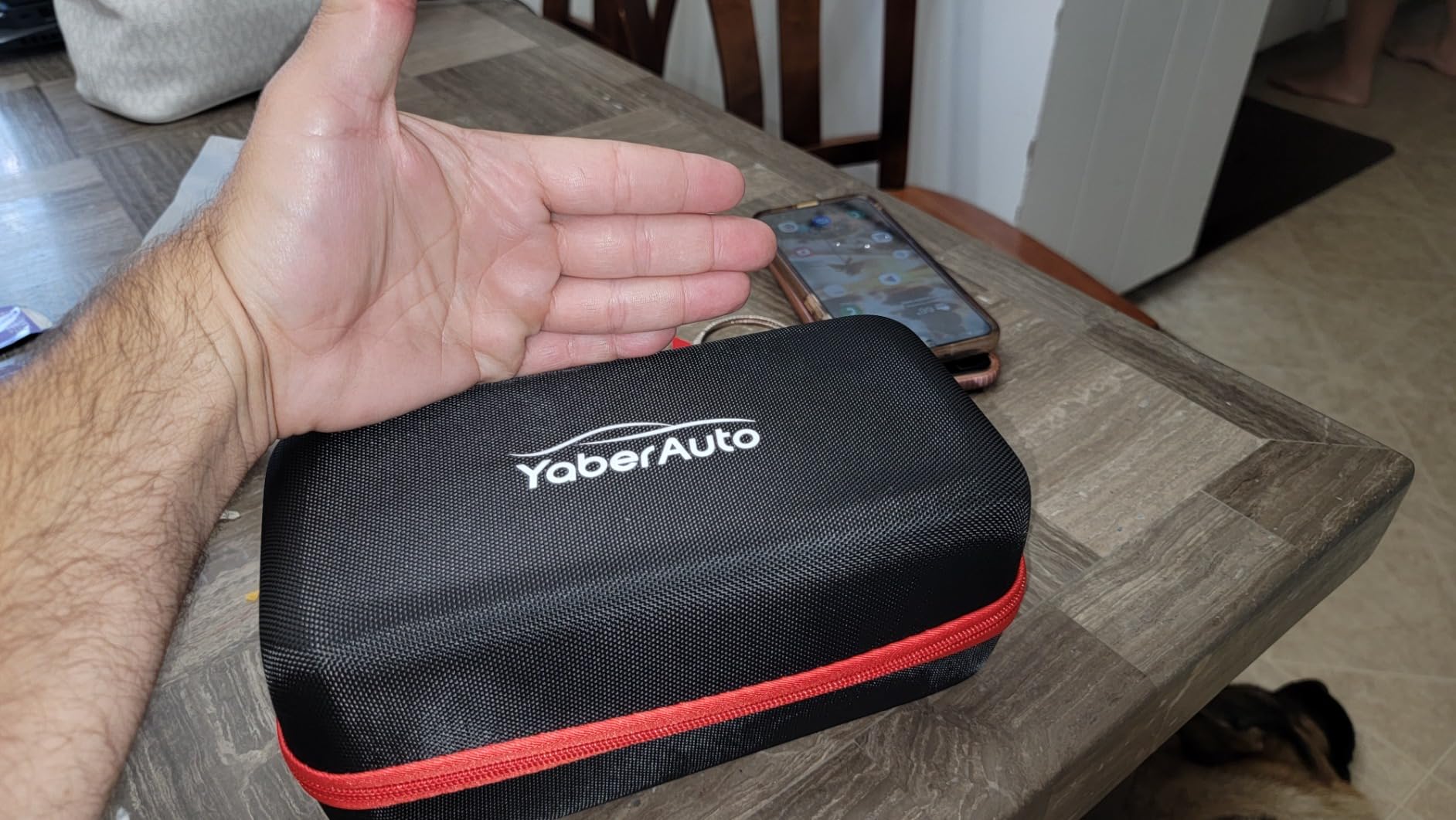 YaberAuto 9-in-1 6000A 150PSI Jump Starter with Air Compressor 80Wh 160W DC customer photo 2
