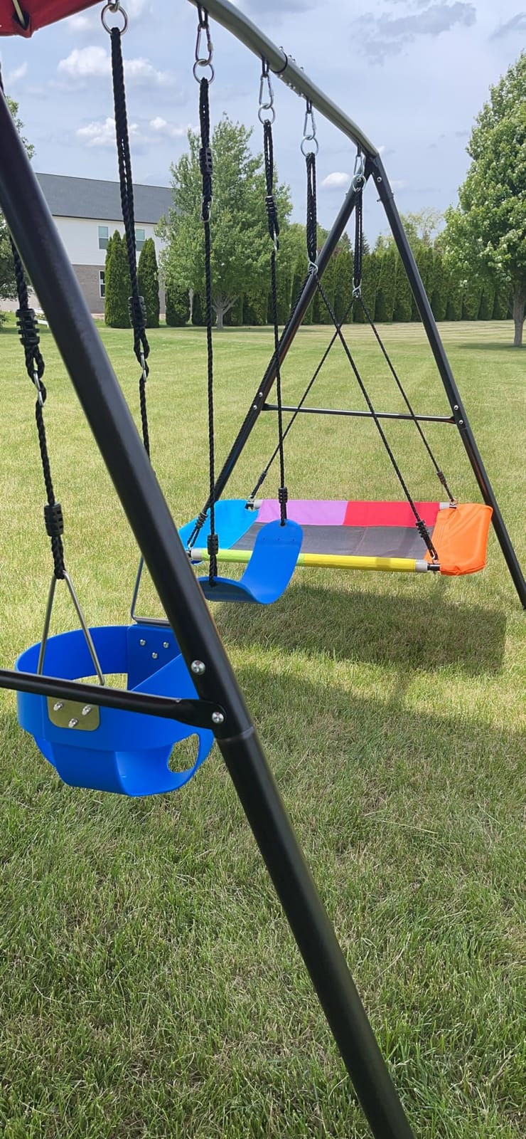 Hapfan 3 in 1 Swing Set for Backyard with Toddler, Platform and Belt Swing customer photo 1