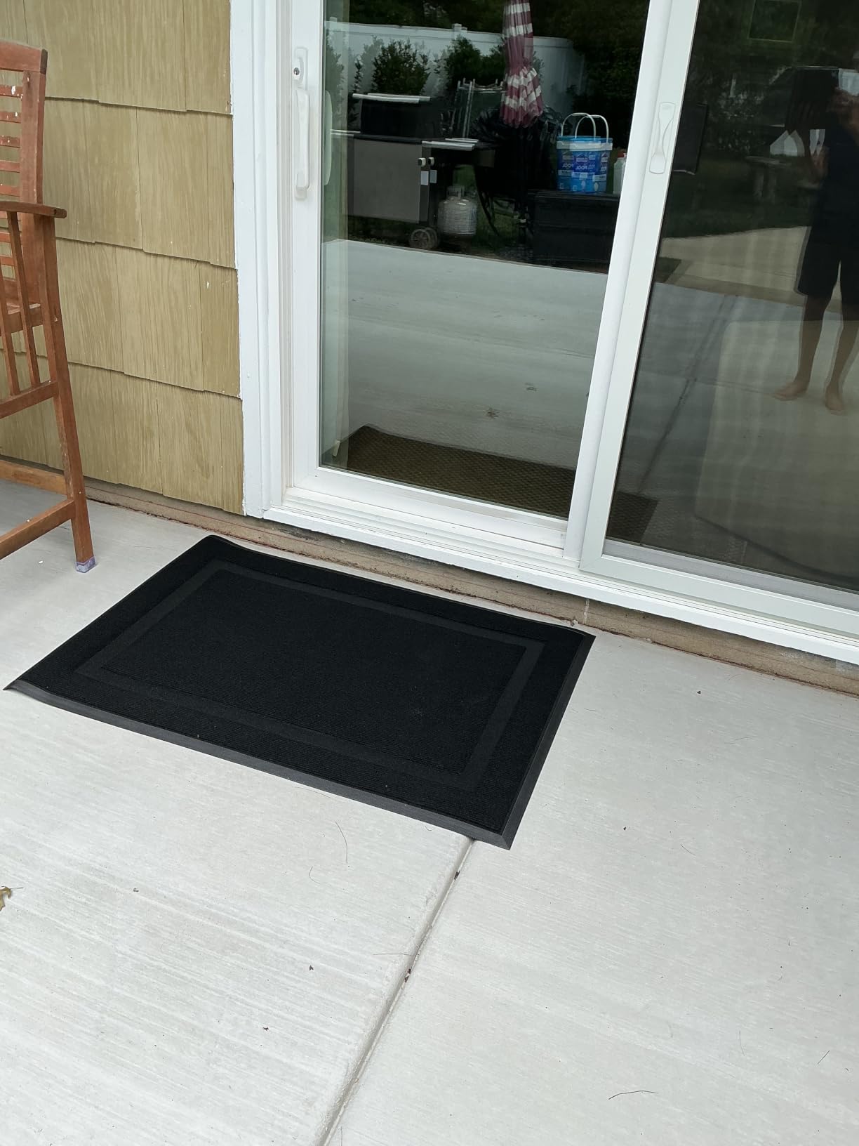 OLANLY Front Door Mat Outside 29.5x17, All-Season Heavy-Duty Rubber Doormat customer photo 2