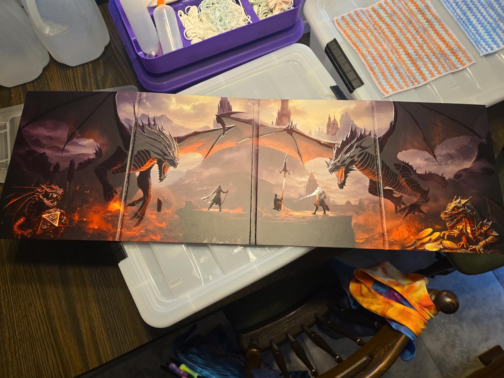 Haxtec DM Screen, 4-Panel DND Dungeon Master Screen 5.5e customer photo 2