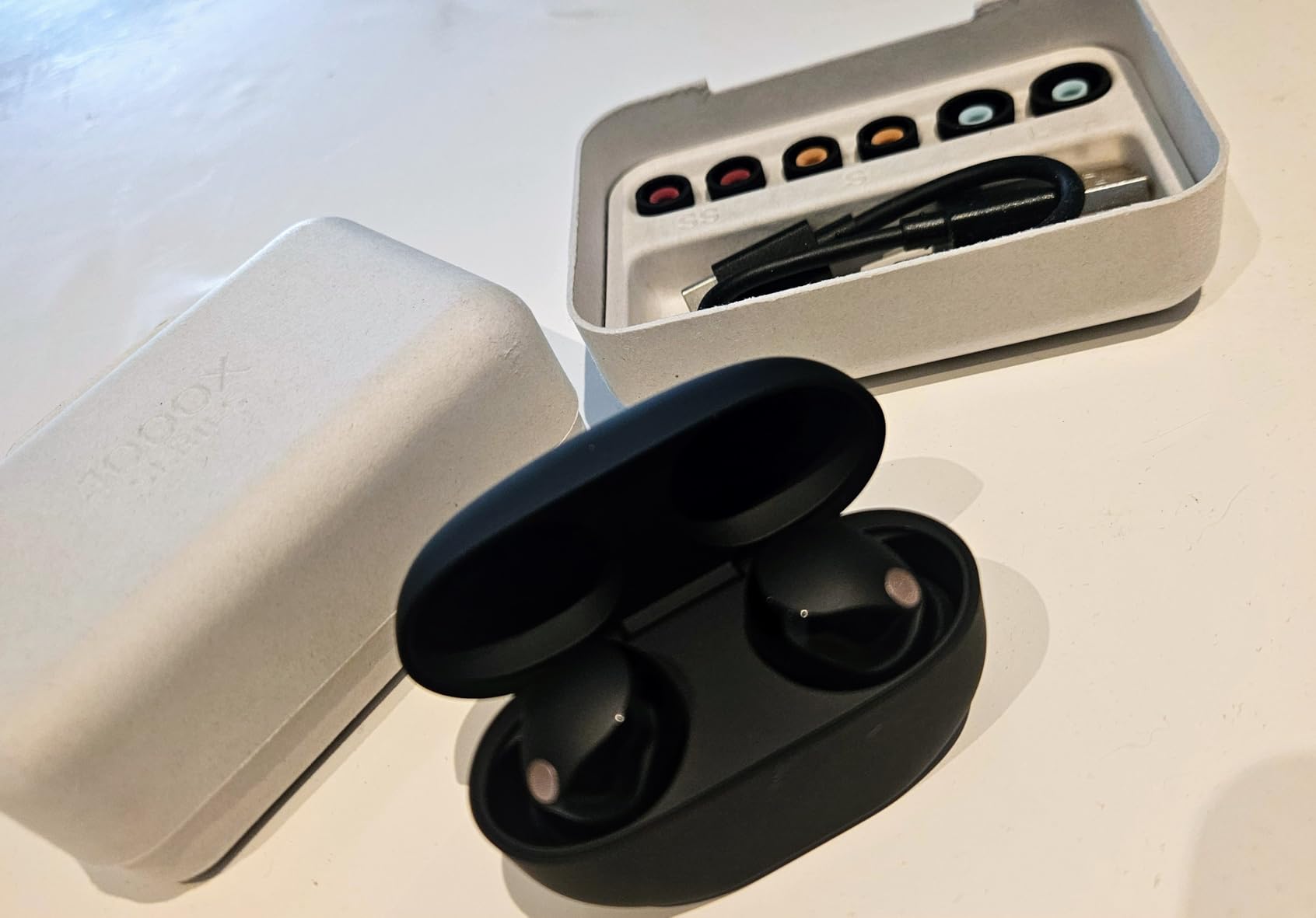 WF-1000XM5 Premium Noise-Canceling Truly Wireless Earbuds (Black) | Alexa Built-in, & In-Ear Headphones, Up to 8 hours, Up to 1 hour of listening, Bluetooth, Quick charging customer photo 1