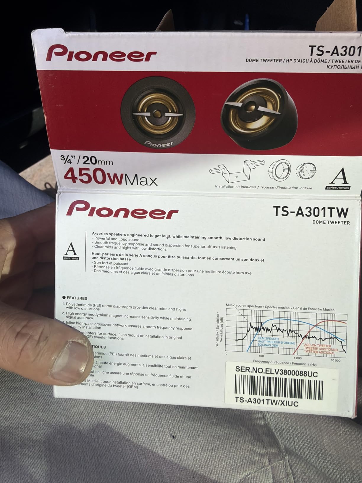 PIONEER A-Series Plus TS-A301TW 20 mm (0.75
