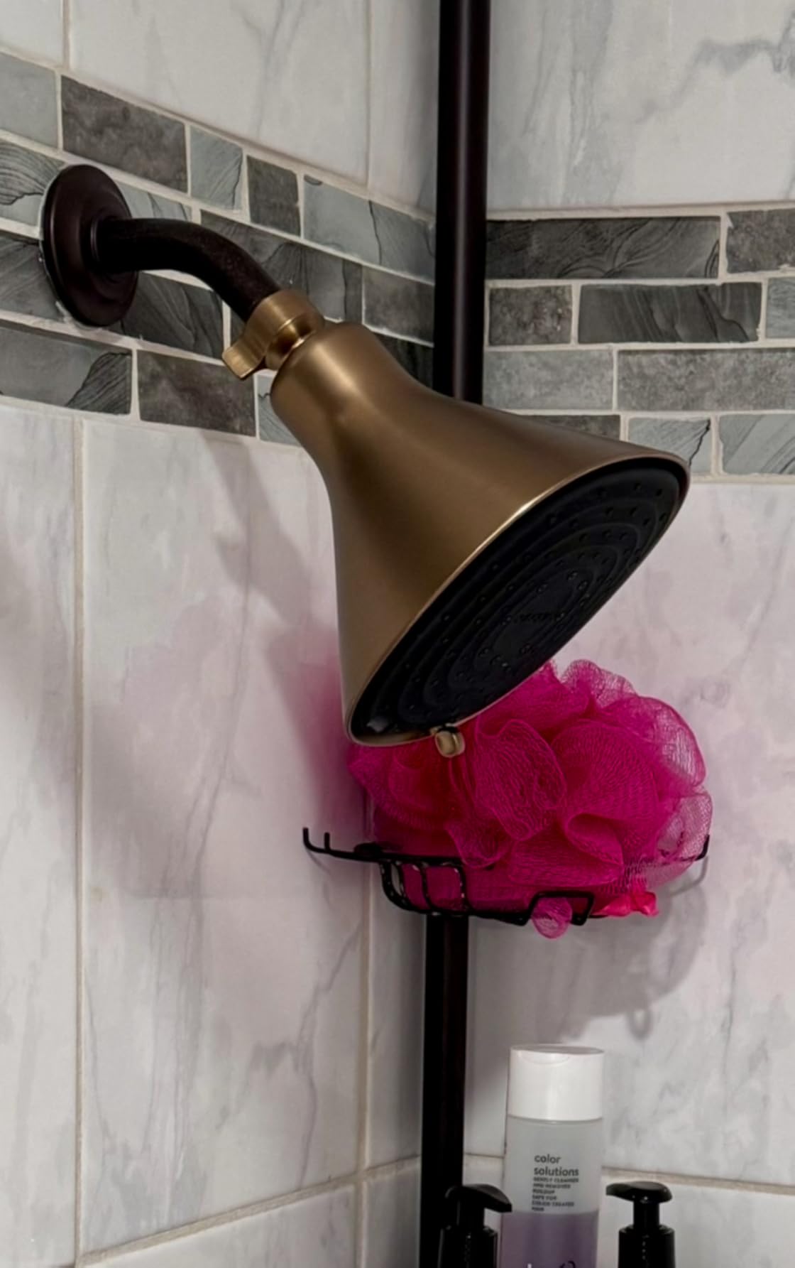 Canopy Filtered Shower Head - High Pressure Shower Head Filter for Hard Water - Shower Filter To Remove Impurities for Healthier Scalp, Skin & Hair - Support Hair Growth & Minimize Breakage - Nickel customer photo 2