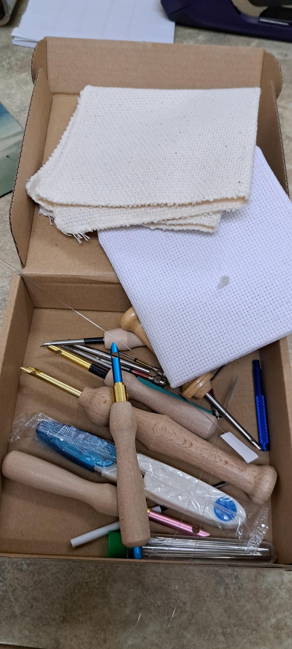 35 Pcs Punch Needle Kit, Punch Needle Tool Adjustable Punch Needle Embroidery Kits Include Wooden Handle Embroidery Pen Set, Big Eye Needles, Punch Needle Cloth - Valentines Gifts for Adults Beginne customer photo 2