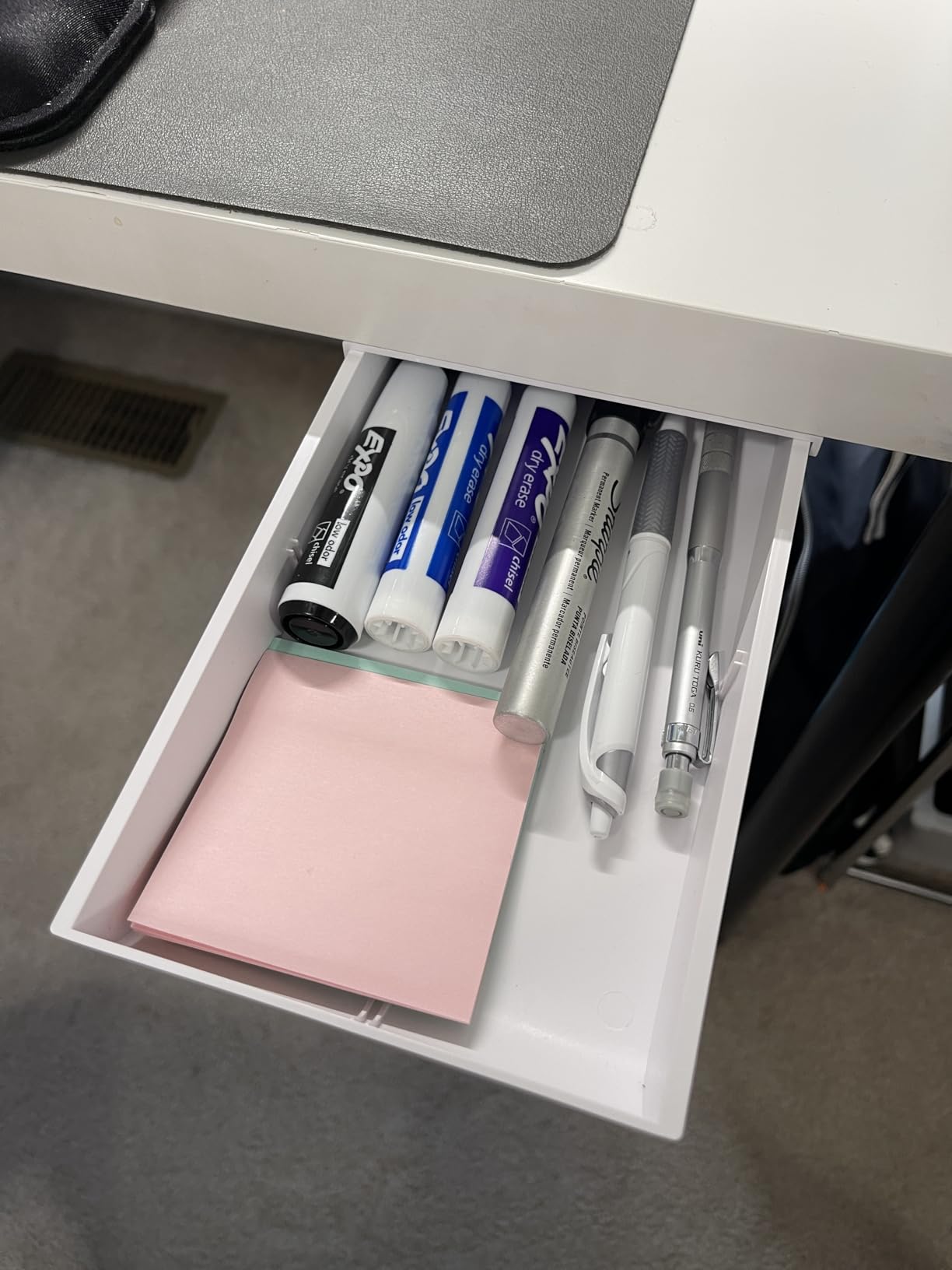 Bostitch Konnect Under Desk Drawer, Self-Adhesive Slide Out Storage Organizer with 4 Customizable Dividers, 2-Pack customer photo 2