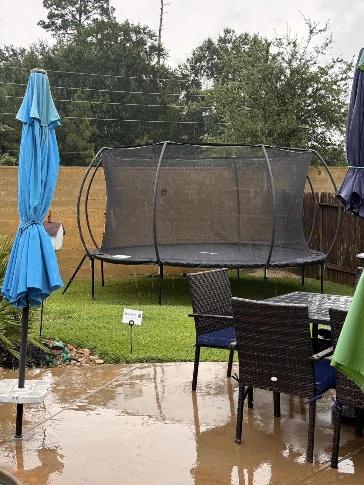 JoyBerri Outdoor Trampoline – with LED Lights, Net, Ladder, ASTM Certified customer photo 2