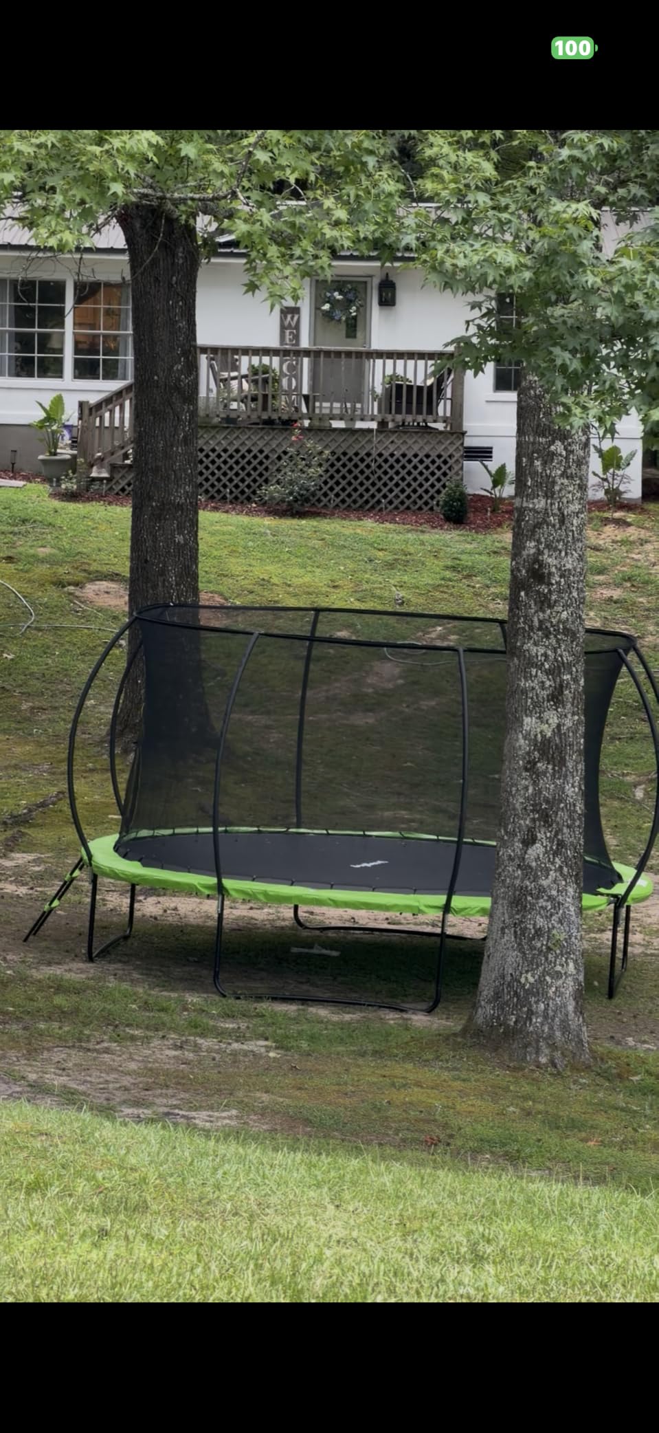JoyBerri Outdoor Trampoline – with LED Lights, Net, Ladder, ASTM Certified | 8Ft 10Ft 12Ft 14Ft 15Ft 16Ft, 450lb capacity, kids & adults, anti-rust steel, net + ladder + stakes, 5-year protection customer photo 2