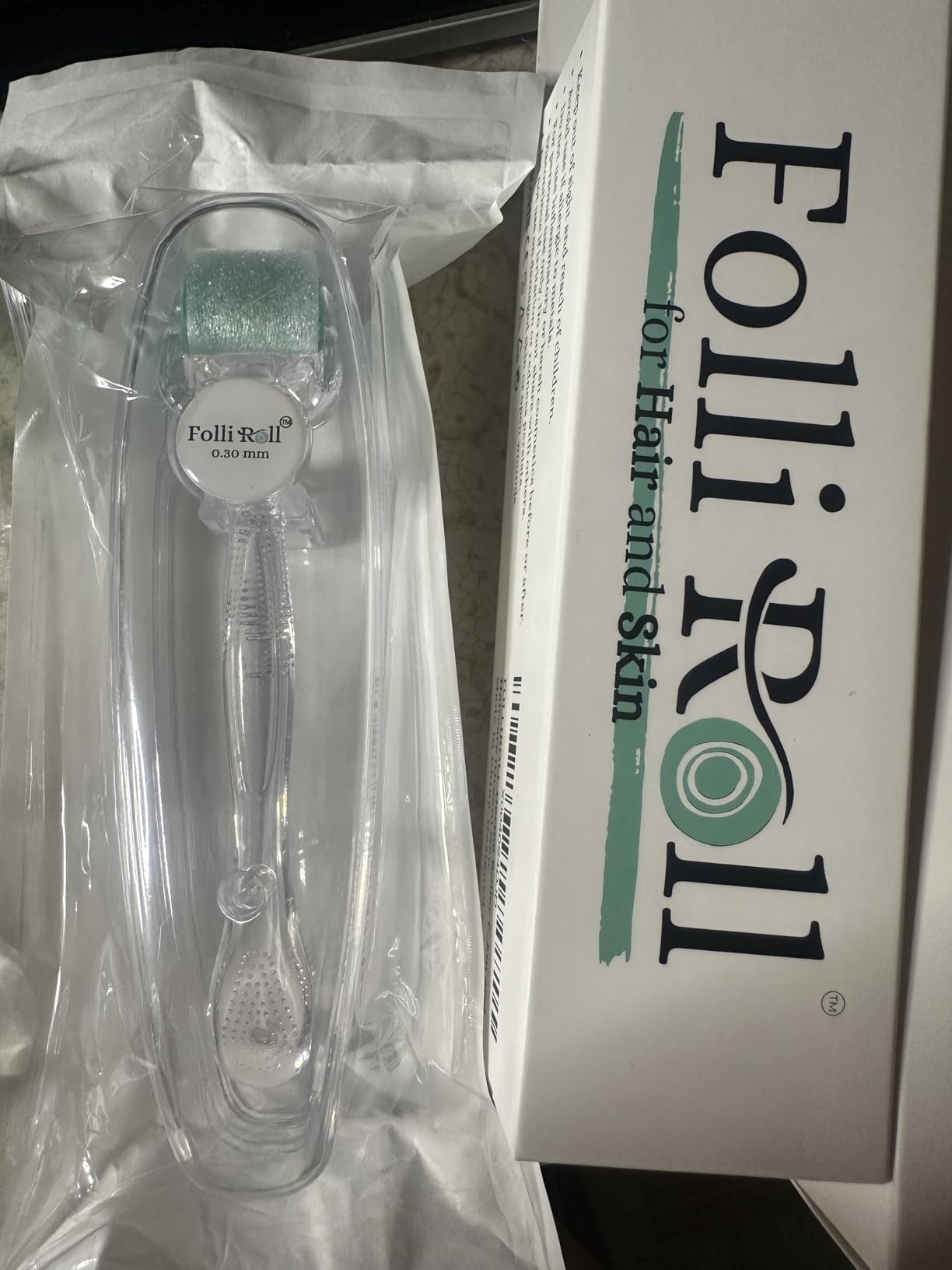 Derma Roller for HAIR and SKIN - for Face and Scalp Derma Stamp, 192 Titanium Individual Microneedles | FREE Storage Case | for Men and Women (0.30mm) customer photo 2