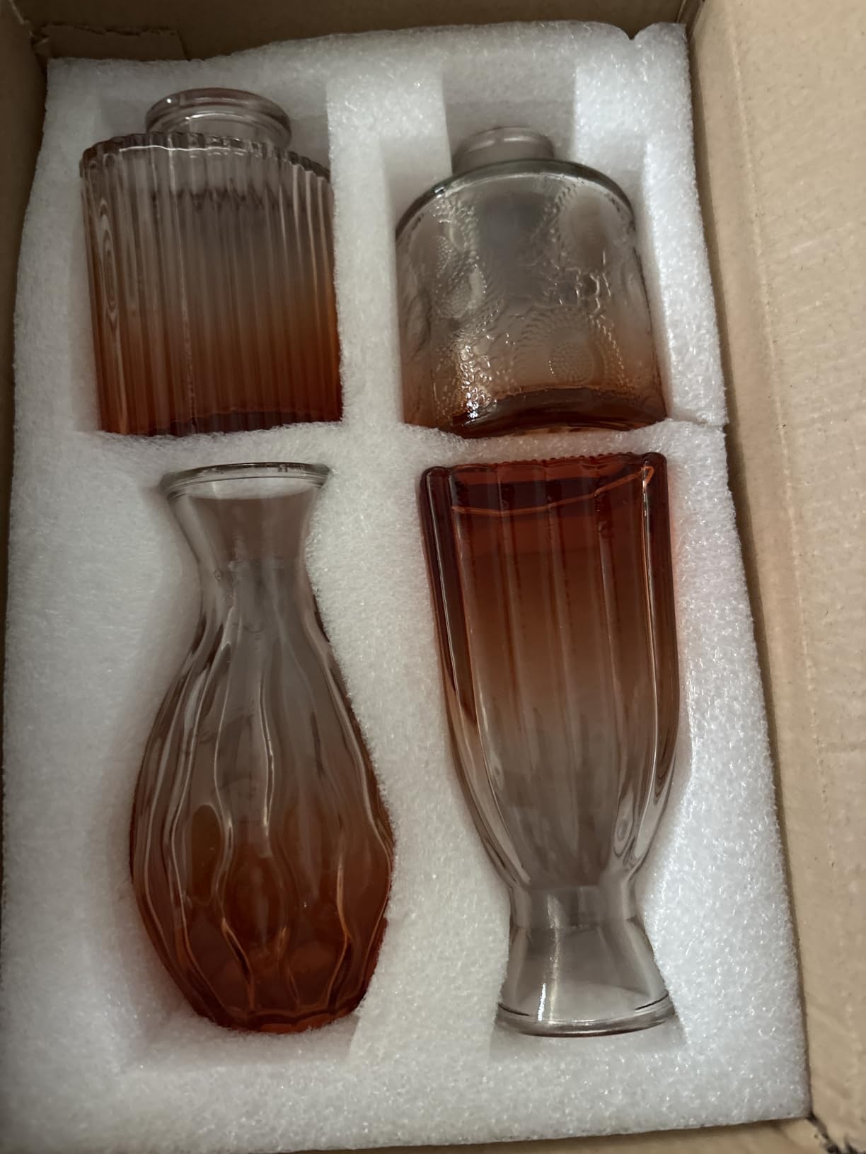 Glass Bud Vases Set of 4, Small Flower Vases for Wedding Centerpiece customer photo 1