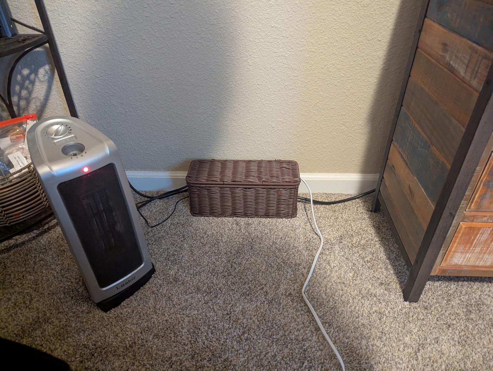 Cable Management Box, Handmade Rattan Cord Organizer for Power Strip customer photo 1