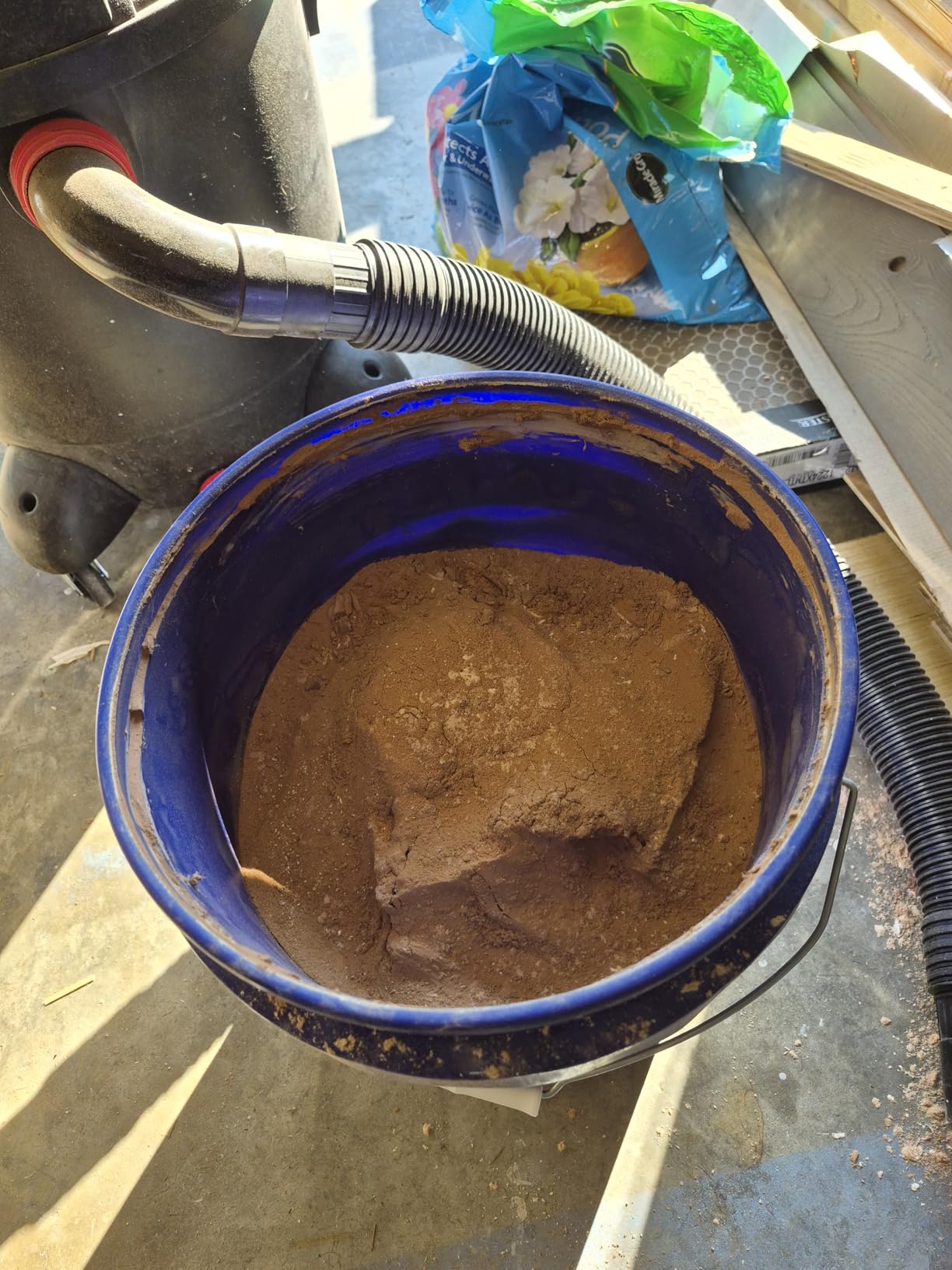 The Dustopper PRO, Low-Profile Dust Separator for Shop Wet/Dry Vacuums with at least 5HP. Includes High-Flow 90 Degree Sweep Elbows and Connection Hose. Fits Standard 5 Gallon Buckets, Made in USA customer photo 2