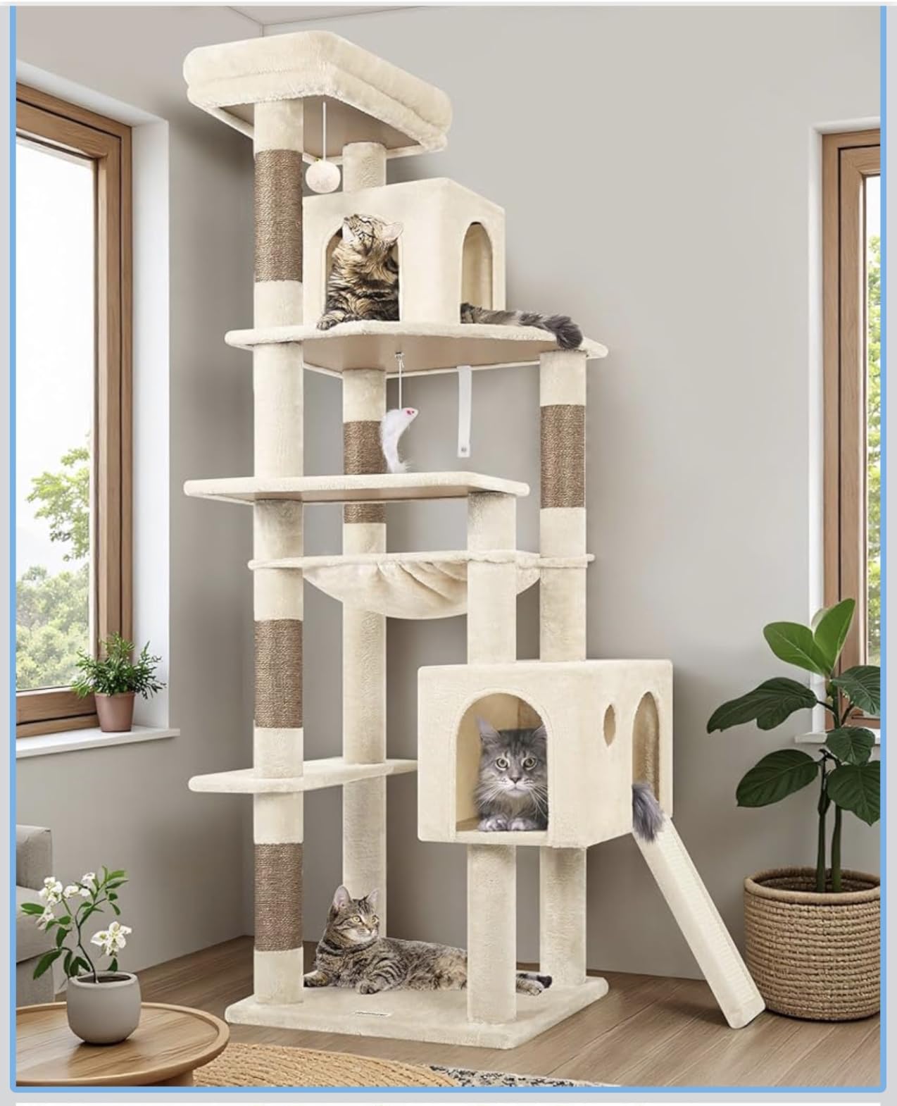 Globlazer S72 Heavy Duty Cat Trees for Large Cats 20 lbs+, Dark Gray customer photo 2