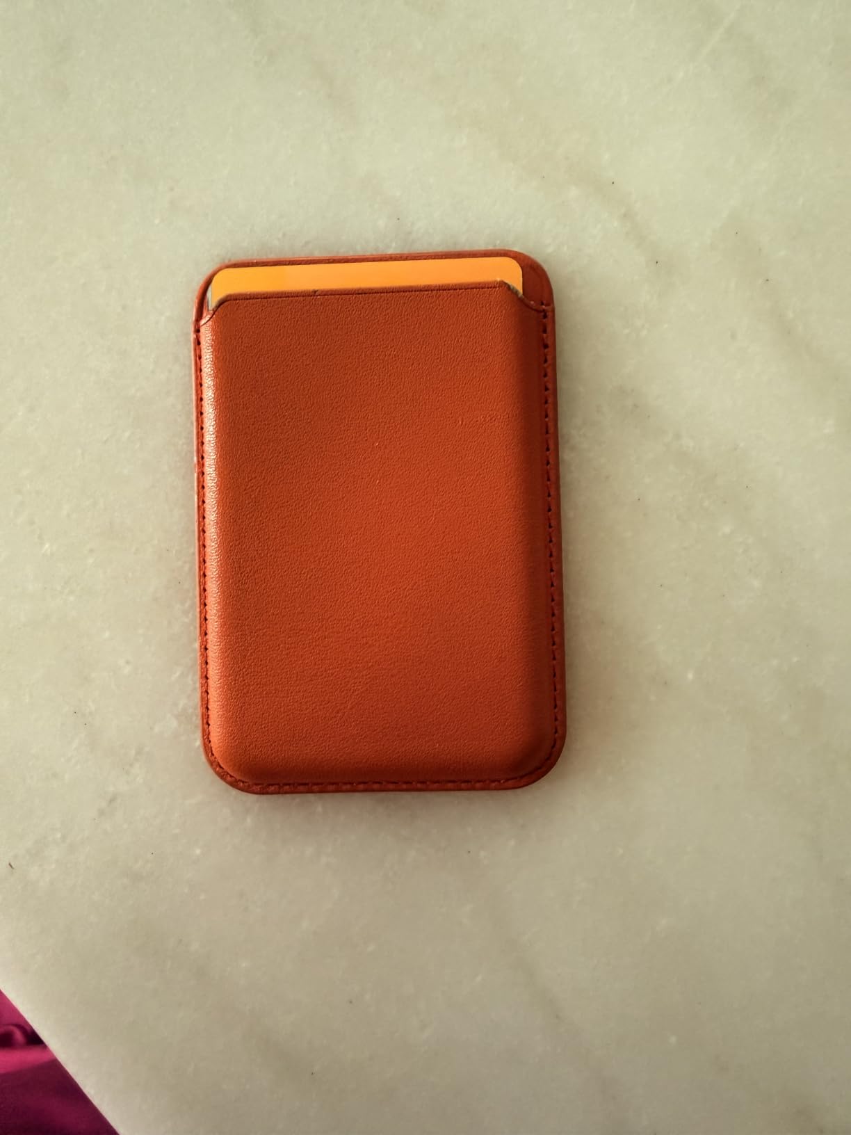 Magnetic Wallet Cell Phone Card Holder for Phone Case with Mag-Safe | Stronger Magnetic RFID Leather Phone Wallet Stick on Series of iPhone 17/16/15/14/13/12 and Pro/Promax, Dark customer photo 2