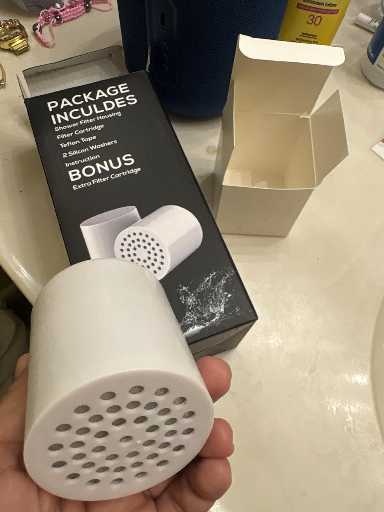 Shower Filter - 20 Stage, 2 Replacement Cartridges Total - 1 Installed customer photo 2