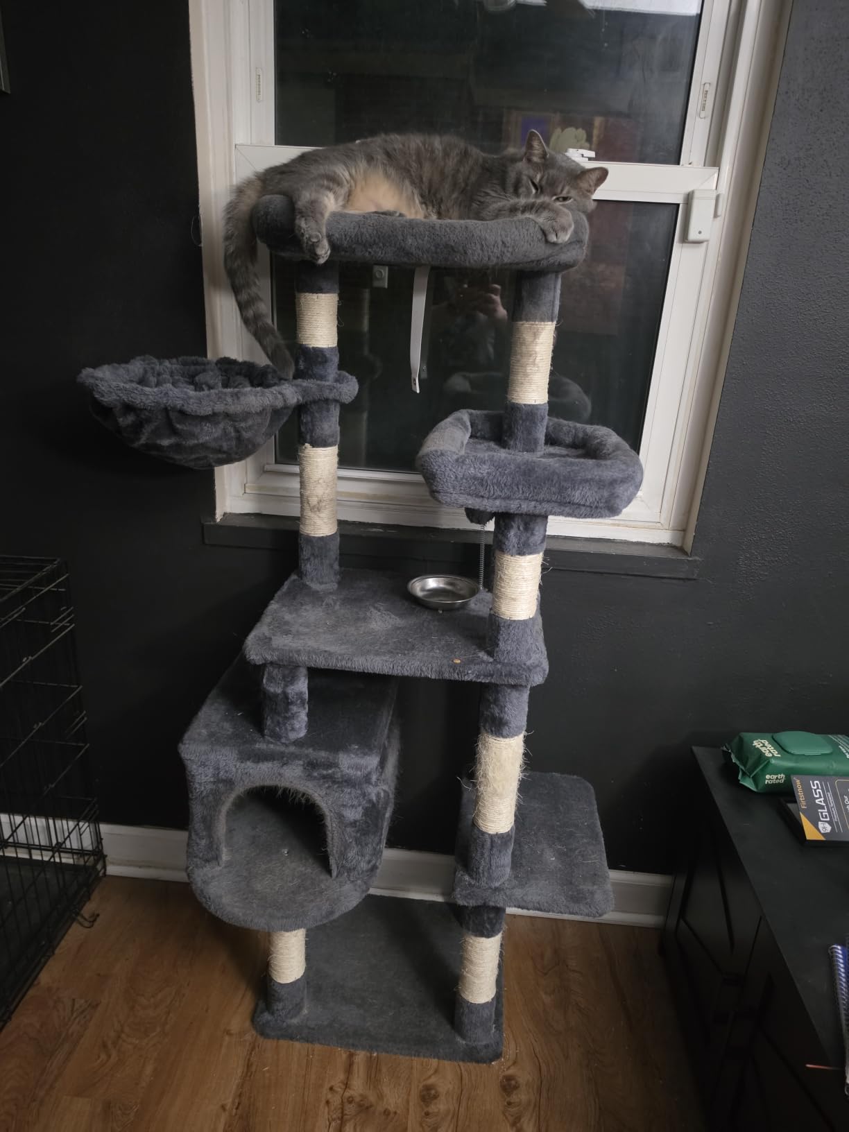 Gitelsnour Cat Tree, 63'' Cat Tower for Large Cats, Big Hammock GCT020W customer photo 2