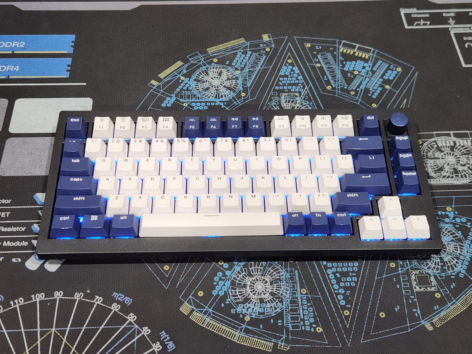 Keychron V1 Max QMK Wireless Mechanical Keyboard, 75% Layout Custom Knob | 2.4 GHz/Bluetooth 5.1/USB-C Wired, Hot-Swappable, Double-Shot PBT Keycaps, Gasket Mount, South-Facing RGB, Mac/Windows/Linux customer photo 1