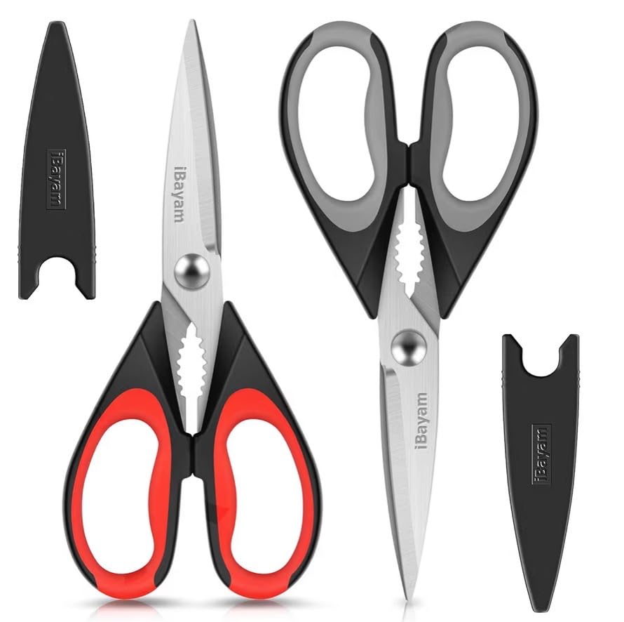 iBayam 1-Pack Kitchen Scissors All Purpose Kitchen Shears Heavy Duty 8.5
