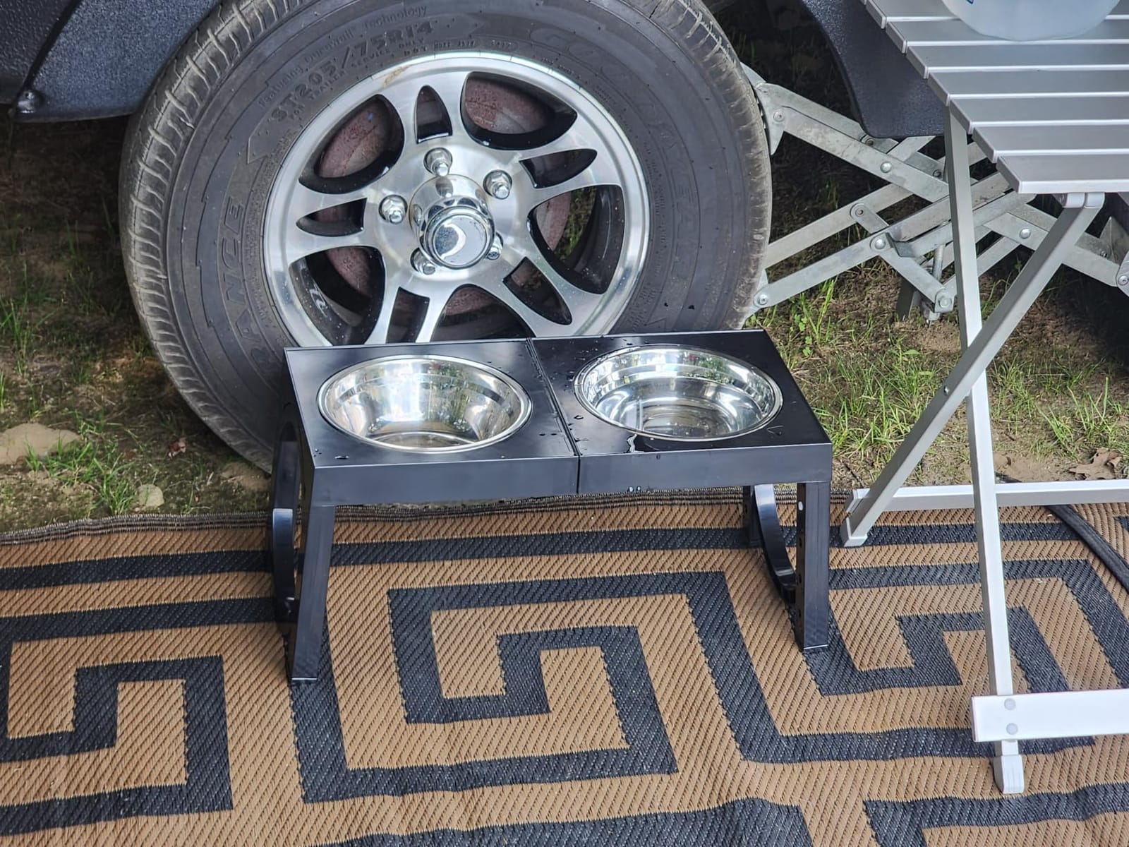 XIAZ Elevated Dog Bowls Large Breed Raised Dogs Bowl Stand Large/Medium Sized Dog Stainless Steel Food Water Bowl Stands 5 Heights Adjustable 9/11/12/14in Black Pet Feeder Dish Station customer photo 1