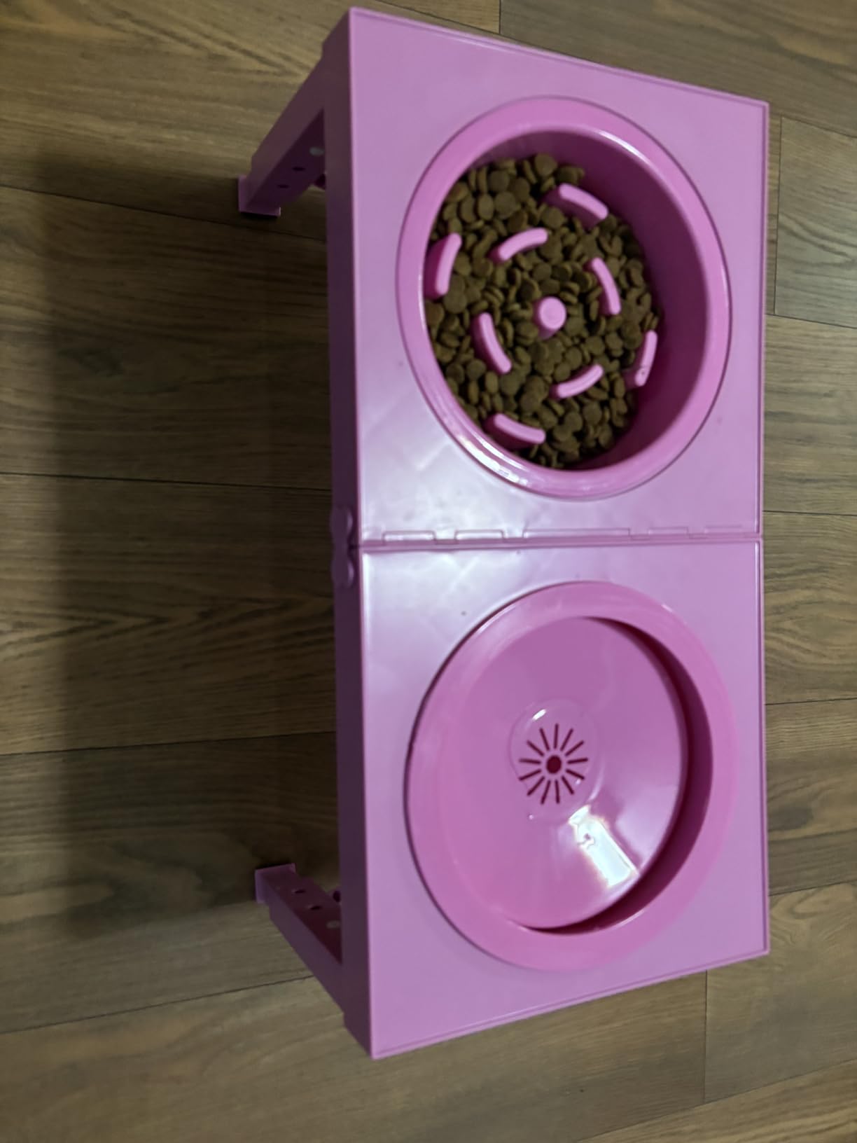 XIAZ Elevated Dog Bowls Large Breed Raised Dogs Bowl Stand Large/Medium Sized Dog Stainless Steel Food Water Bowl Stands 5 Heights Adjustable 9/11/12/14in Black Pet Feeder Dish Station customer photo 2