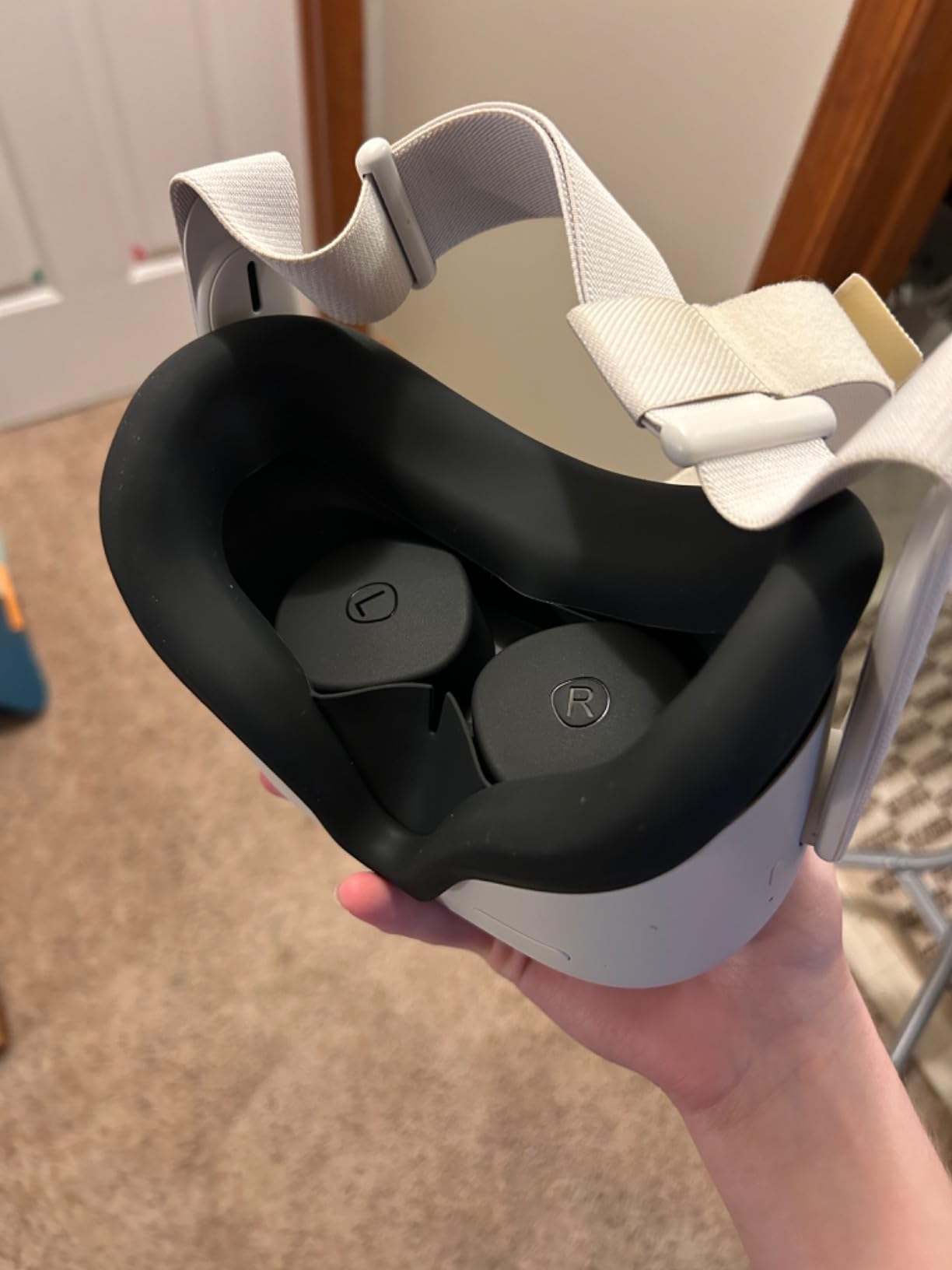Silicone Face Cover for Meta Quest 2 Standard Facial Interface with Lens Cover Washable Vr Covers for Oculus Quest 2 Accessories Silicone Cover Only, Plastic Interface NOT Included customer photo 2