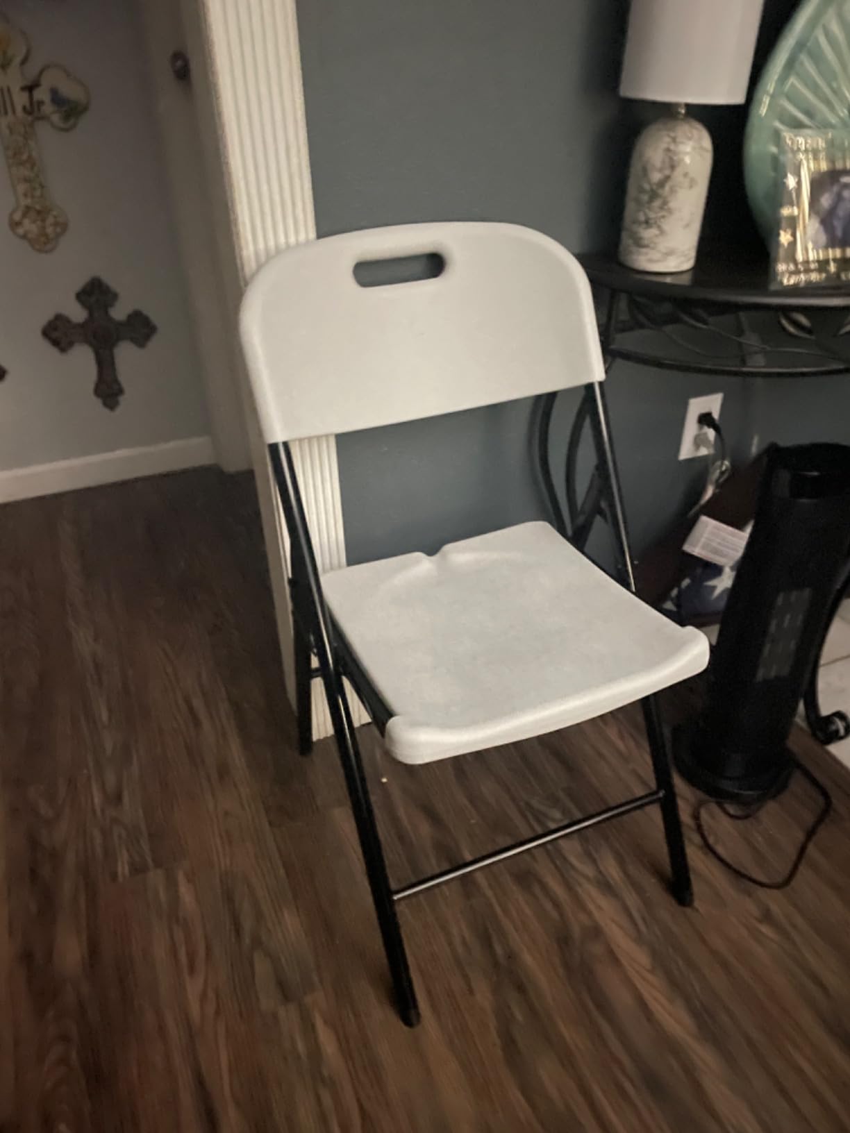 10 Pack Thicker 800 LBS White Folding Chairs, Commercial Grade Folding Chair, Foldable Chairs for Events customer photo 1