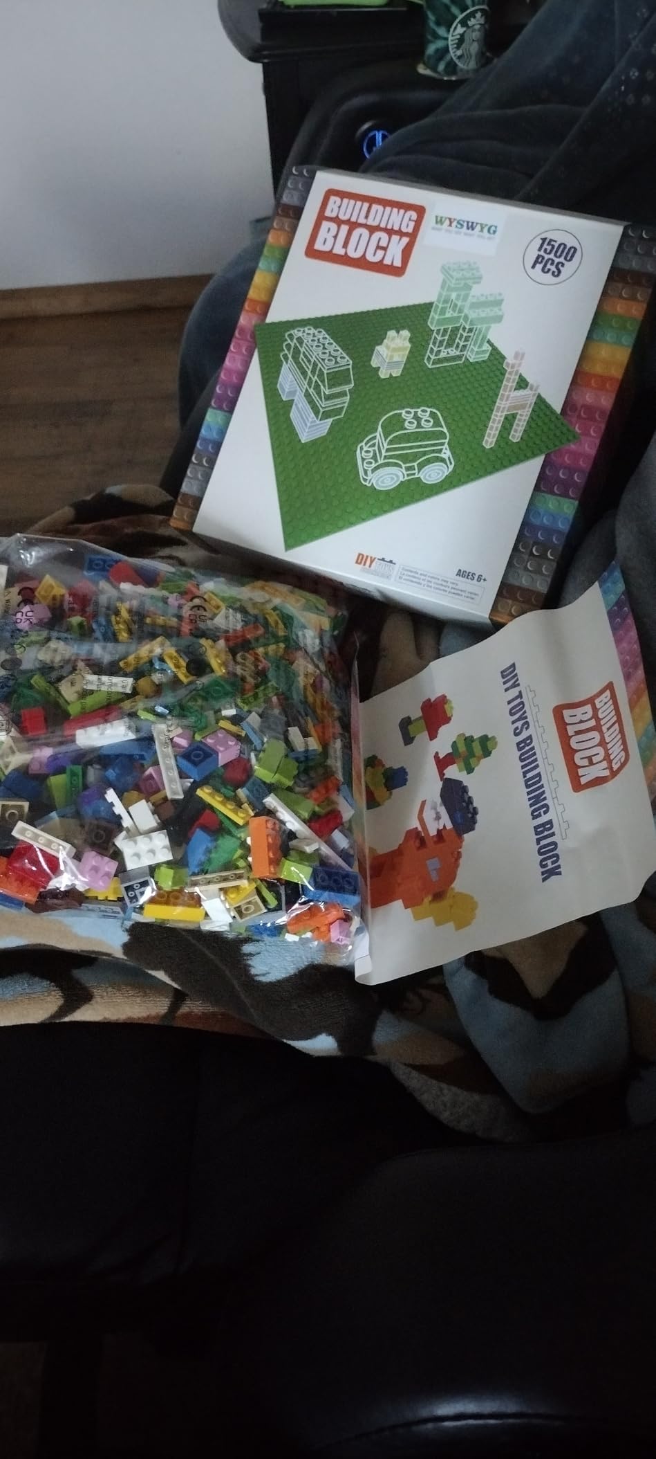1500 Pieces Classic Building Bricks - Bulk Blocks Set Compatible with Major Brands - Creative STEM Educational Construction Toys, Mixed Colors & Shapes for Boys Girls Ages 6+ customer photo 2